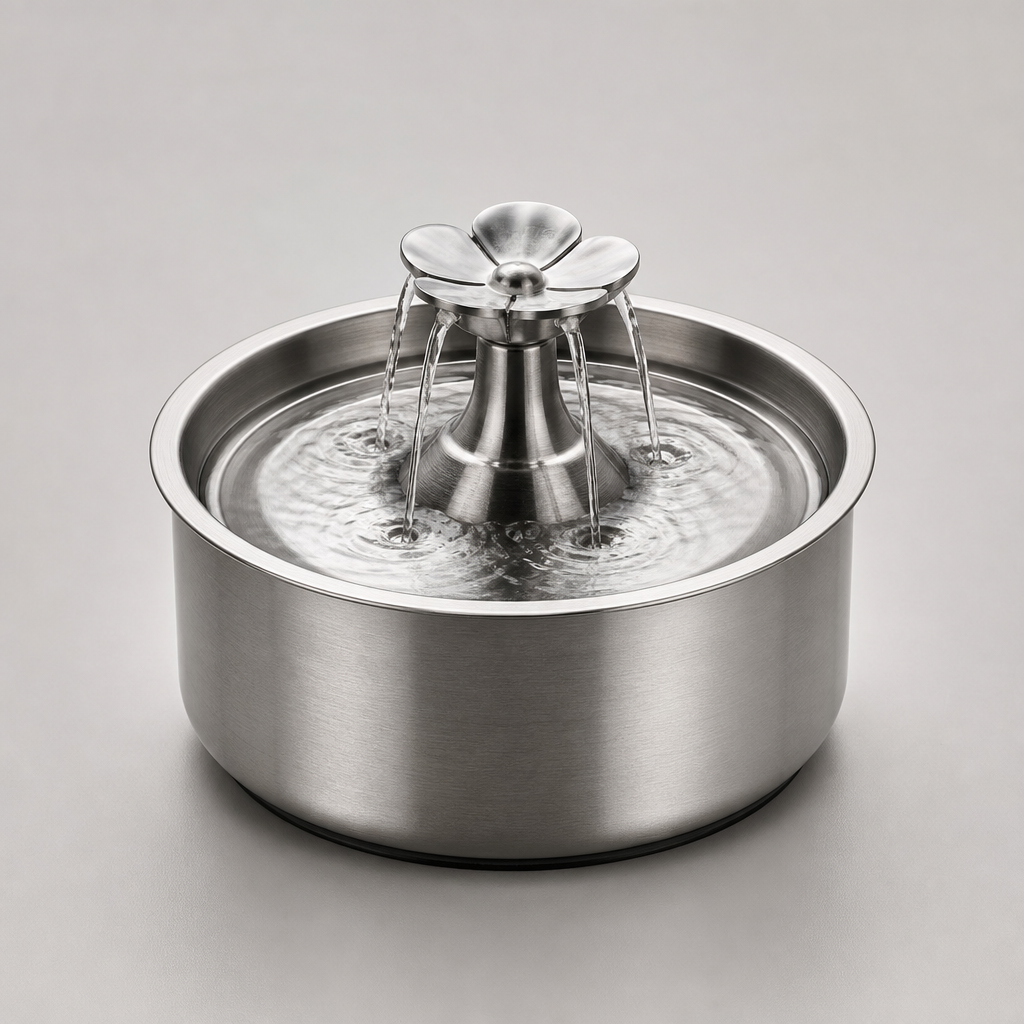 Catit Stainless Steel Top Flower Fountain, 3L