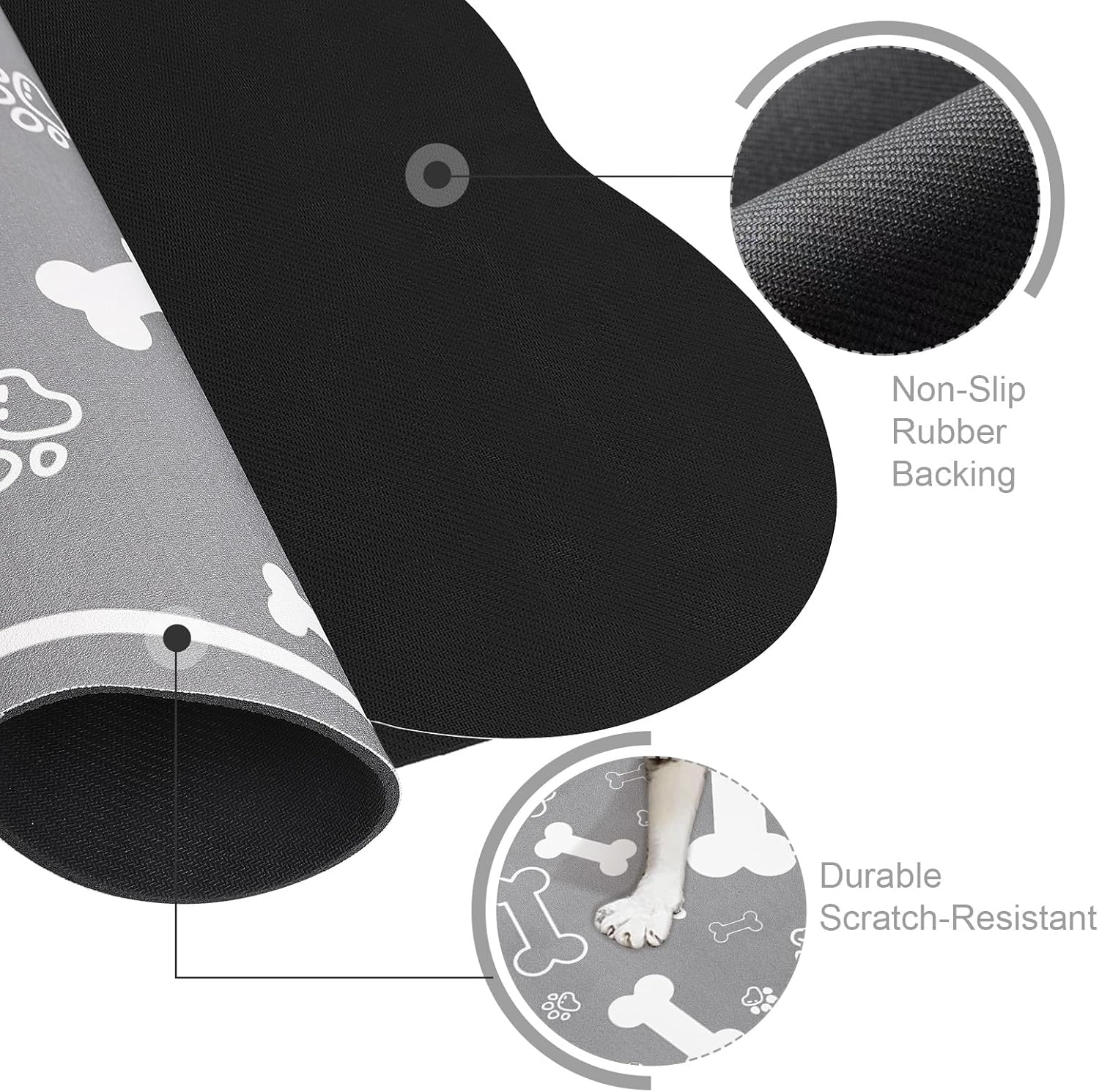 Tapis absorbant pour gamelles chien/chat