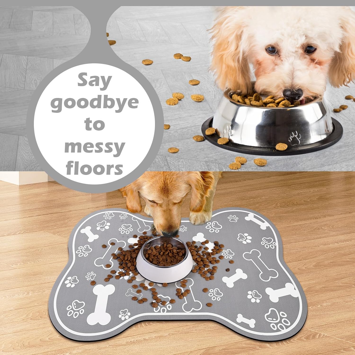Tapis absorbant pour gamelles chien/chat