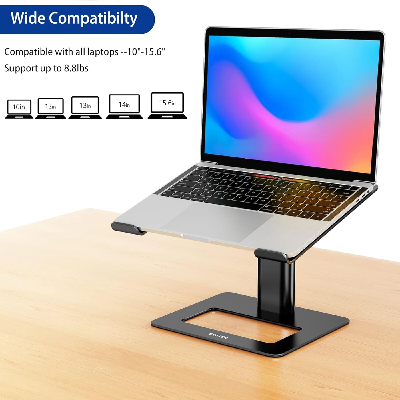 Support ordinateur portable ajustable en aluminium