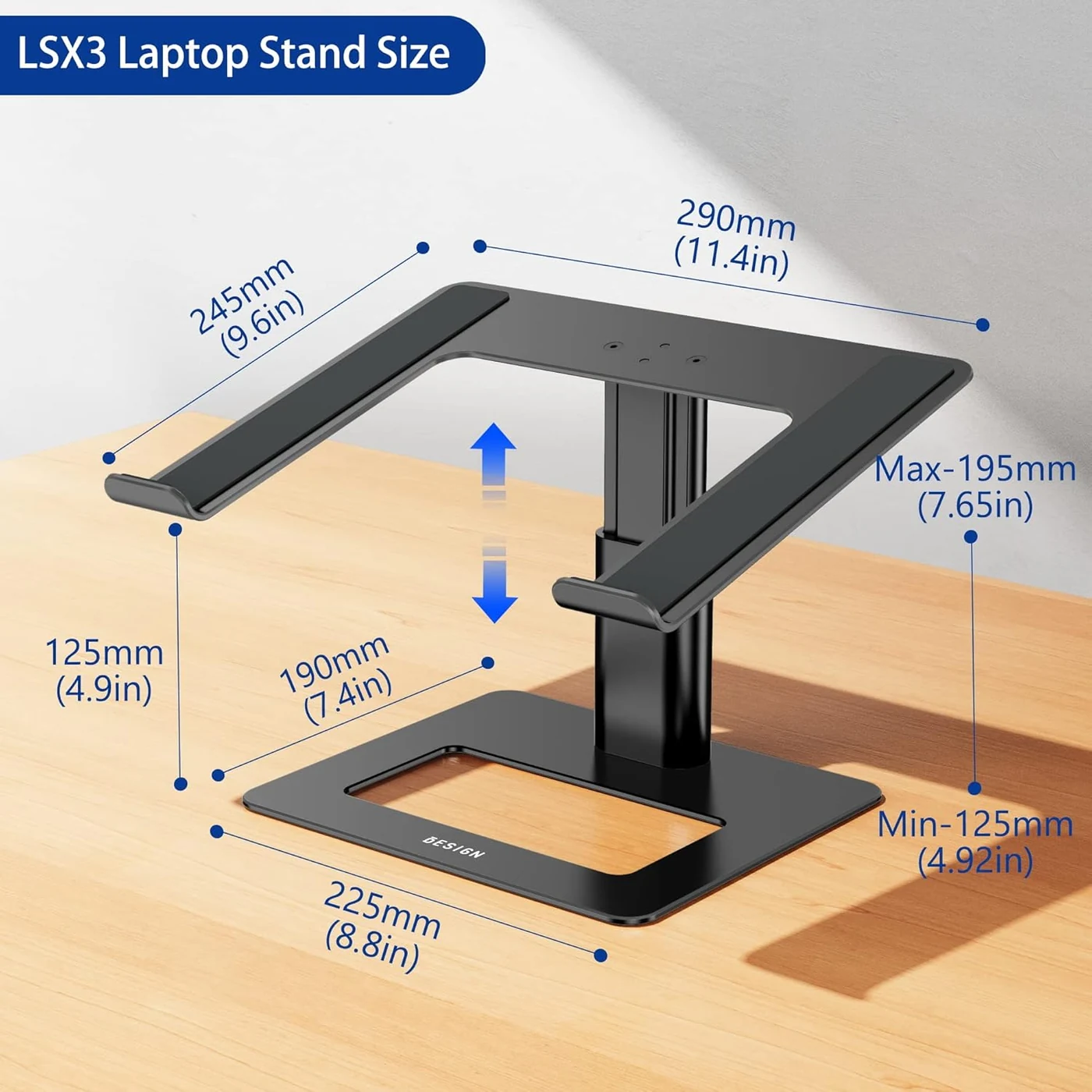 Support ordinateur portable ajustable en aluminium