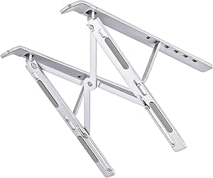 Adjustable Height Laptop Riser, Ergonomic Laptop Stand, Aluminum Alloy Notebook Stand, Fits 10-17 Inch Laptops & Tablets, for Home/Office