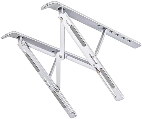 Adjustable Height Laptop Riser, Ergonomic Laptop Stand, Aluminum Alloy Notebook Stand, Fits 10-17 Inch Laptops & Tablets, for Home/Office