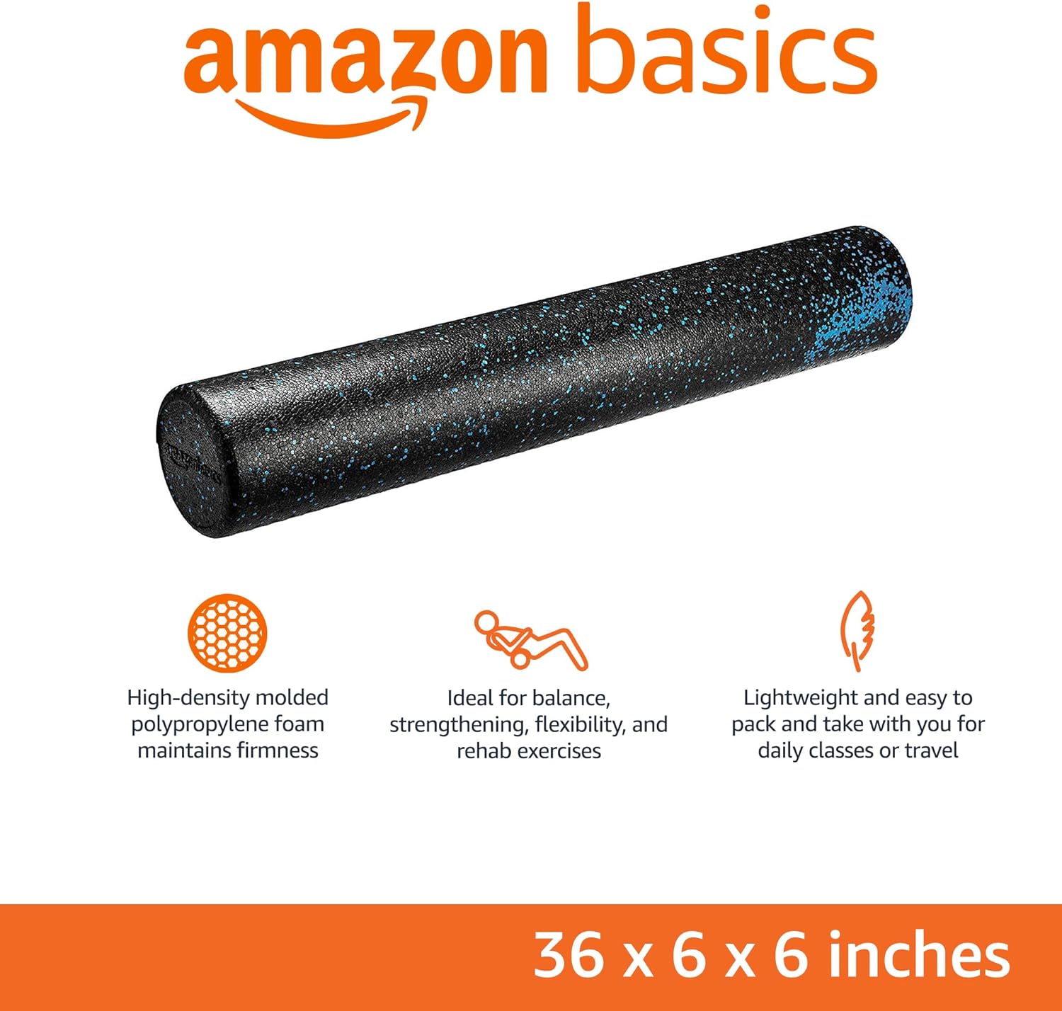 Rouleau de massage haute densité Amazon Basics