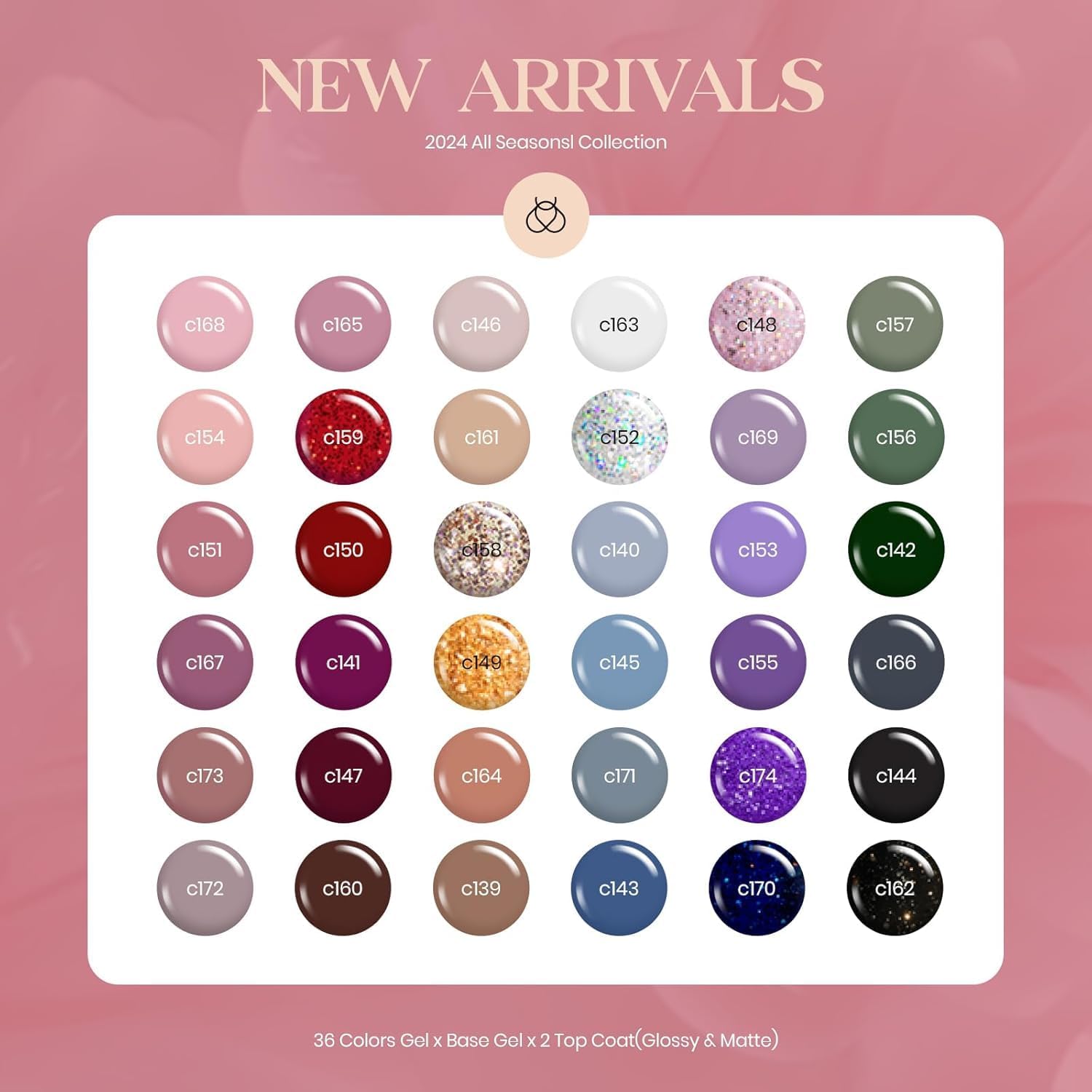Kit vernis gel Beetles, 36 couleurs neutres