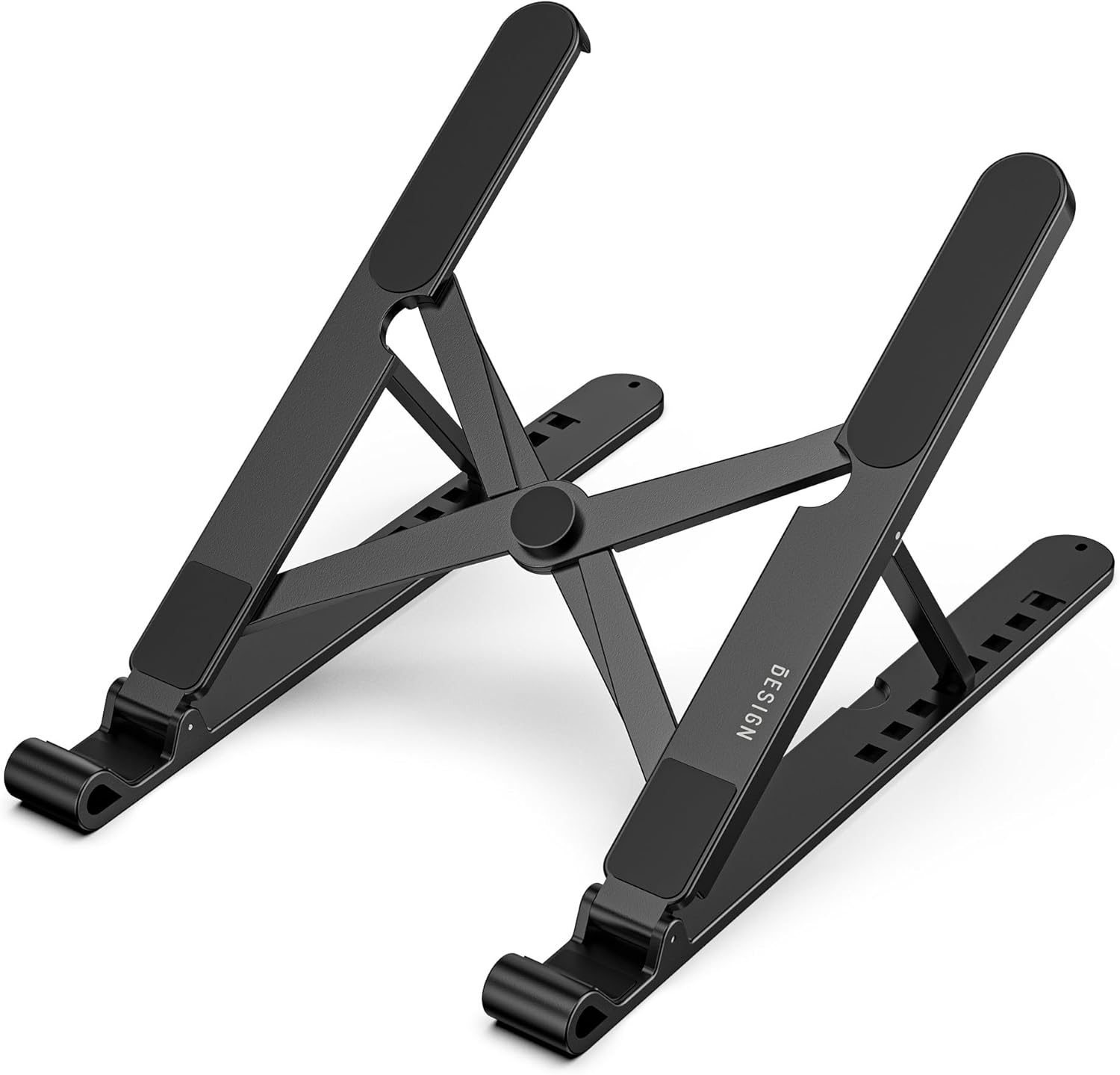 Besign LS01 Pro Ergonomic Laptop Stand for Desk, Portable and Adjustable Computer Holder, Ventilated Cooling Pad Notebook Riser Compatible with 10-15.6" Laptops (Black) thumbnail 2