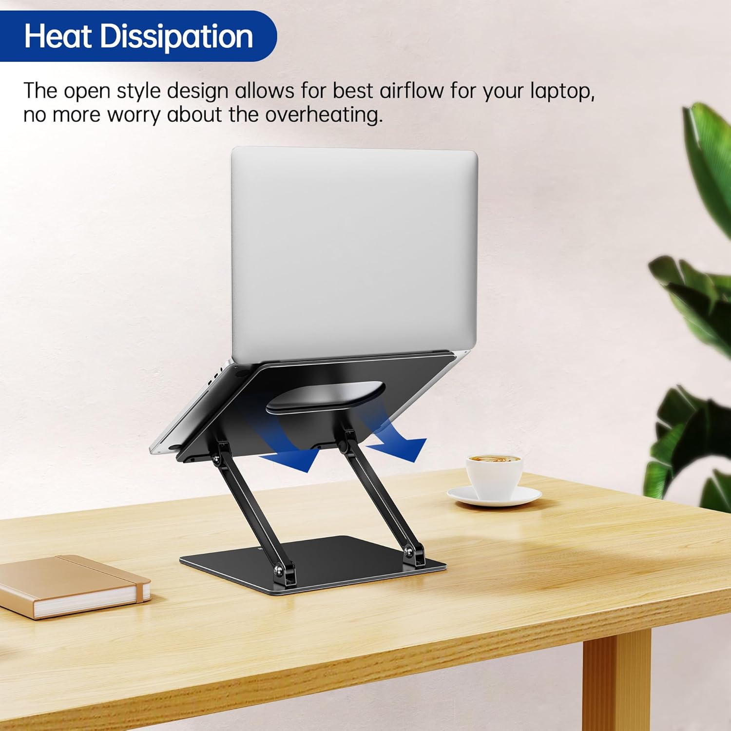 Besign LS10 Laptop Stand for Desk, Ergonomic Adjustable Notebook Tablet Stand, Riser Holder Computer Stand Compatible with Air, Pro, Dell, HP, Lenovo More 10-14" Laptops, Lapdesks 