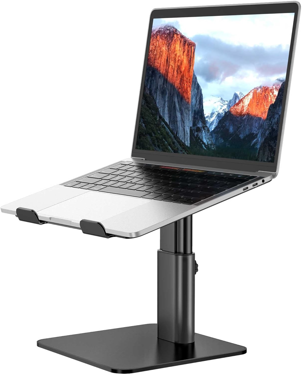 Besign LSX6N Aluminum Laptop Stand, Ergonomic Adjustable Notebook Stand, Riser Holder Computer Stand Compatible with Air, Pro, Dell, HP, Lenovo More 10-14" Laptops, Black