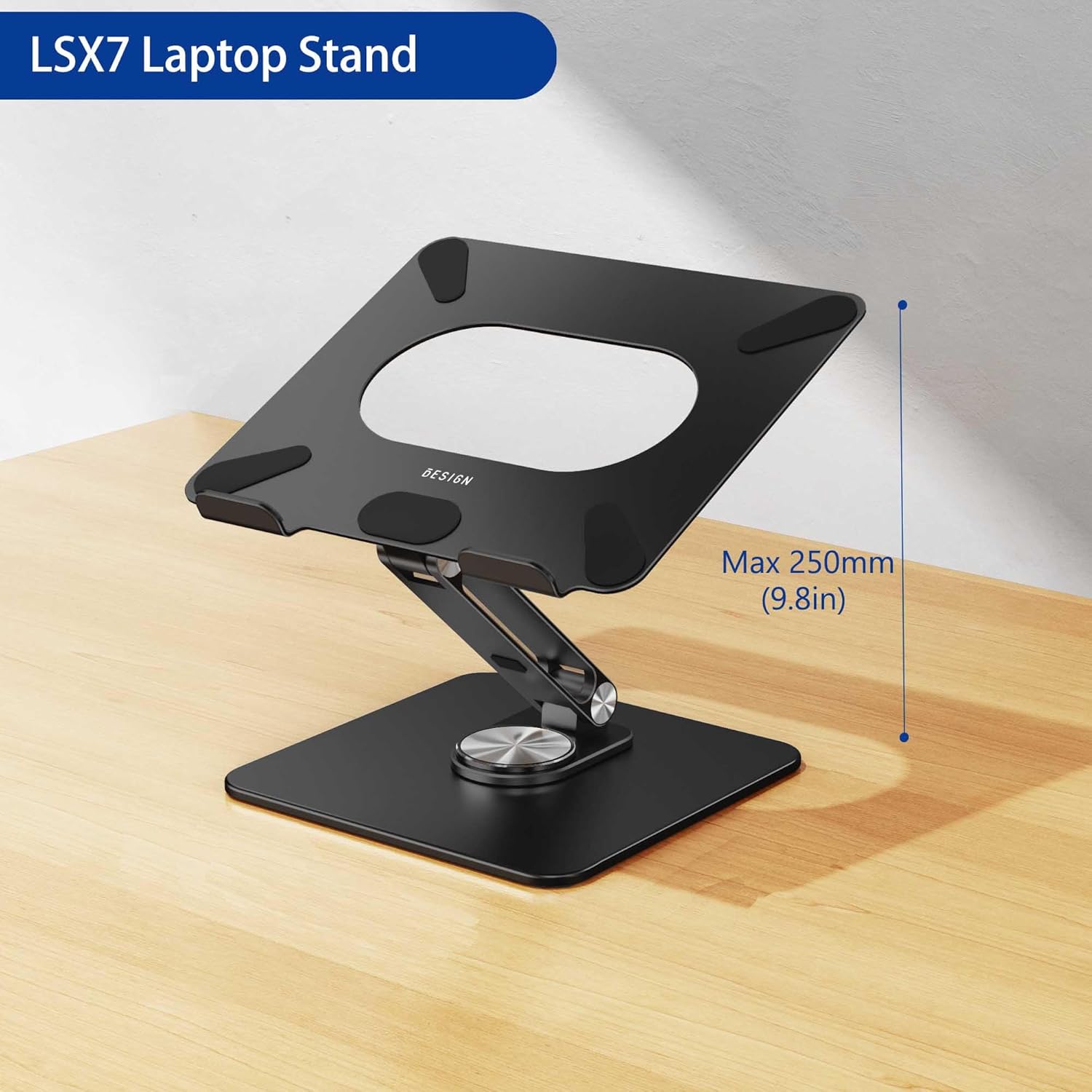 BESIGN LSX7 Laptop Stand with 360° Rotating Base, Ergonomic Adjustable Notebook Stand, Riser Holder Computer Stand Compatible with Air, Pro, Dell, HP, Lenovo More 10-15.6" Laptops, thumbnail 5