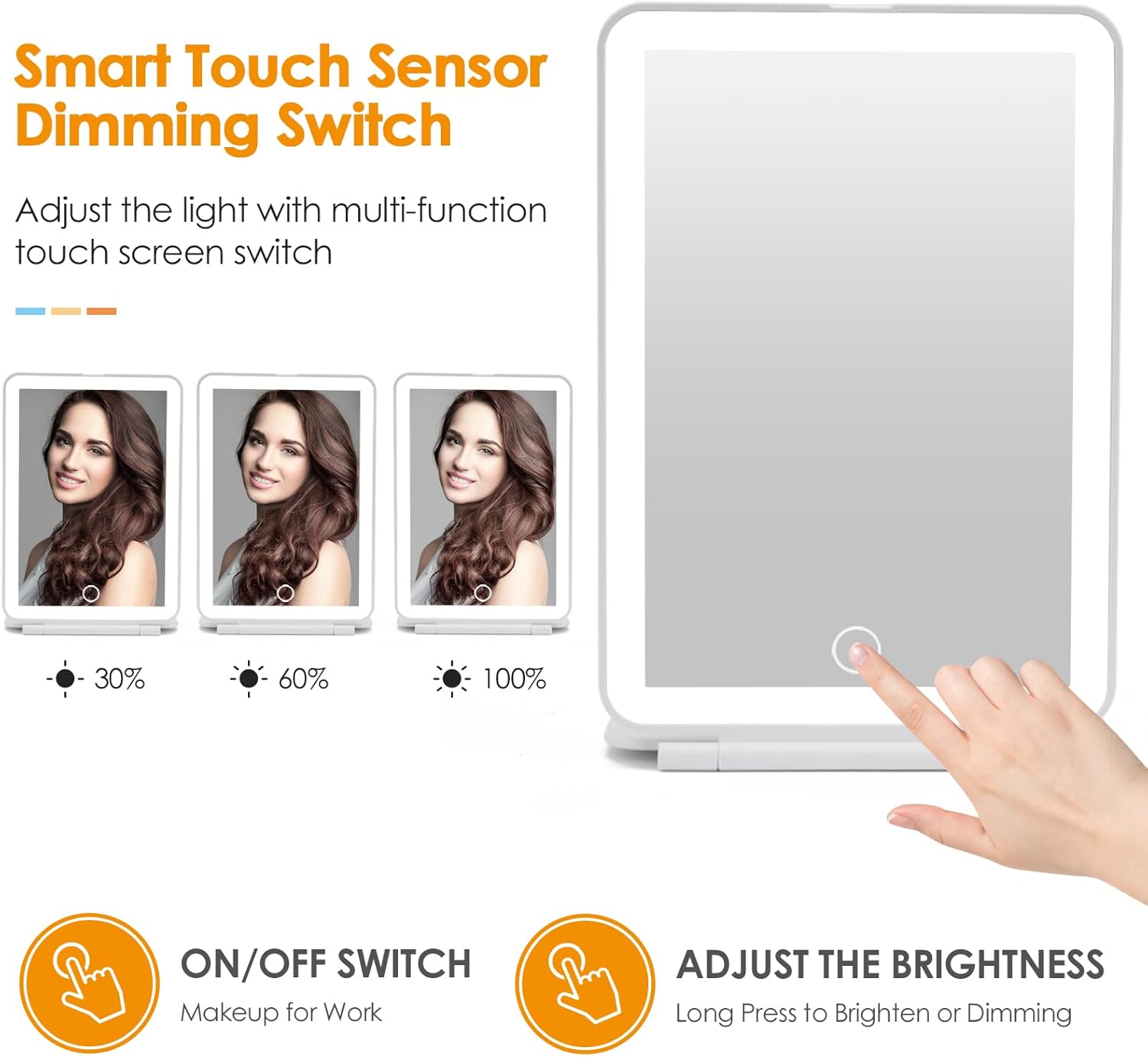 Miroir maquillage de voyage rechargeable DenCert