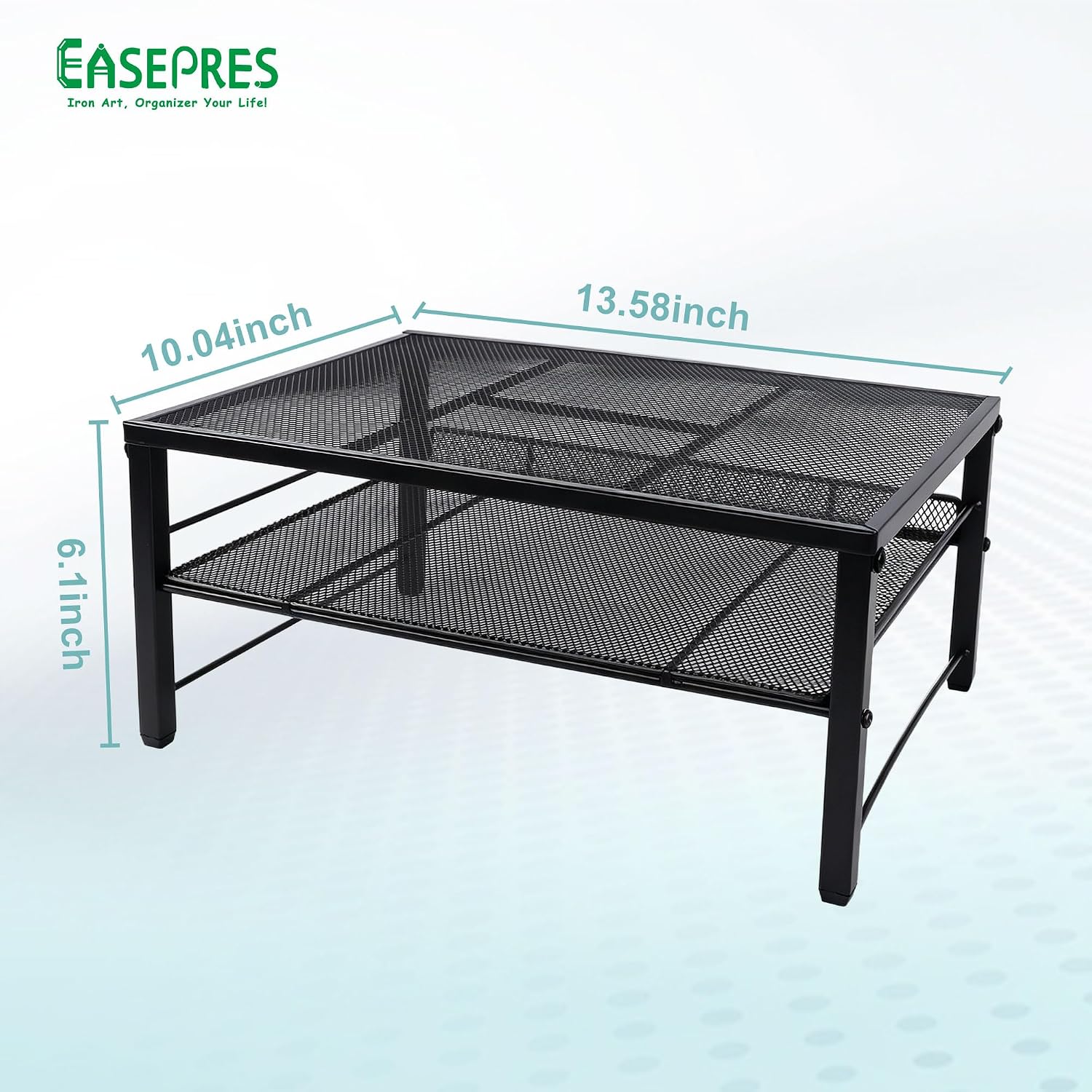 EASEPRES Mesh Desk Monitor Stand Riser for Computer, Printer, Black 1 pack thumbnail 2