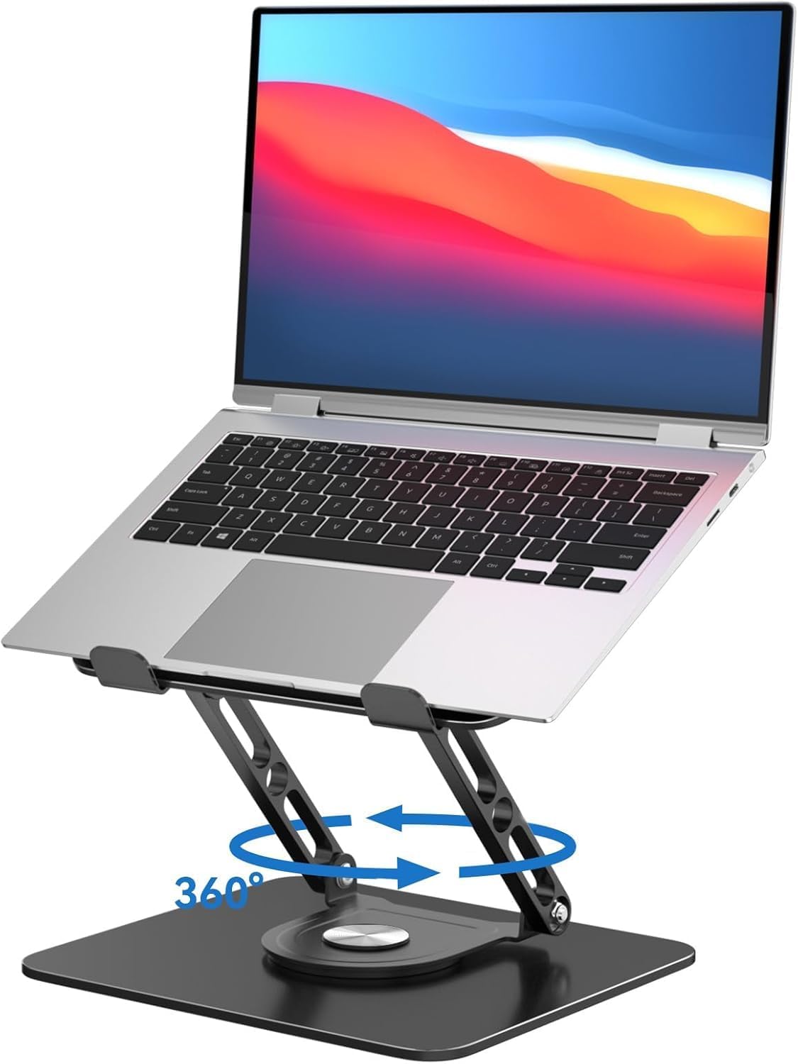 Laptop Stand for Desk Adjustable Computer Stand with 360 Rotating Base Ergonomic Laptop Riser Mount for Desk Foldable Protable Computer Desk Fits with MacBook Pro Air