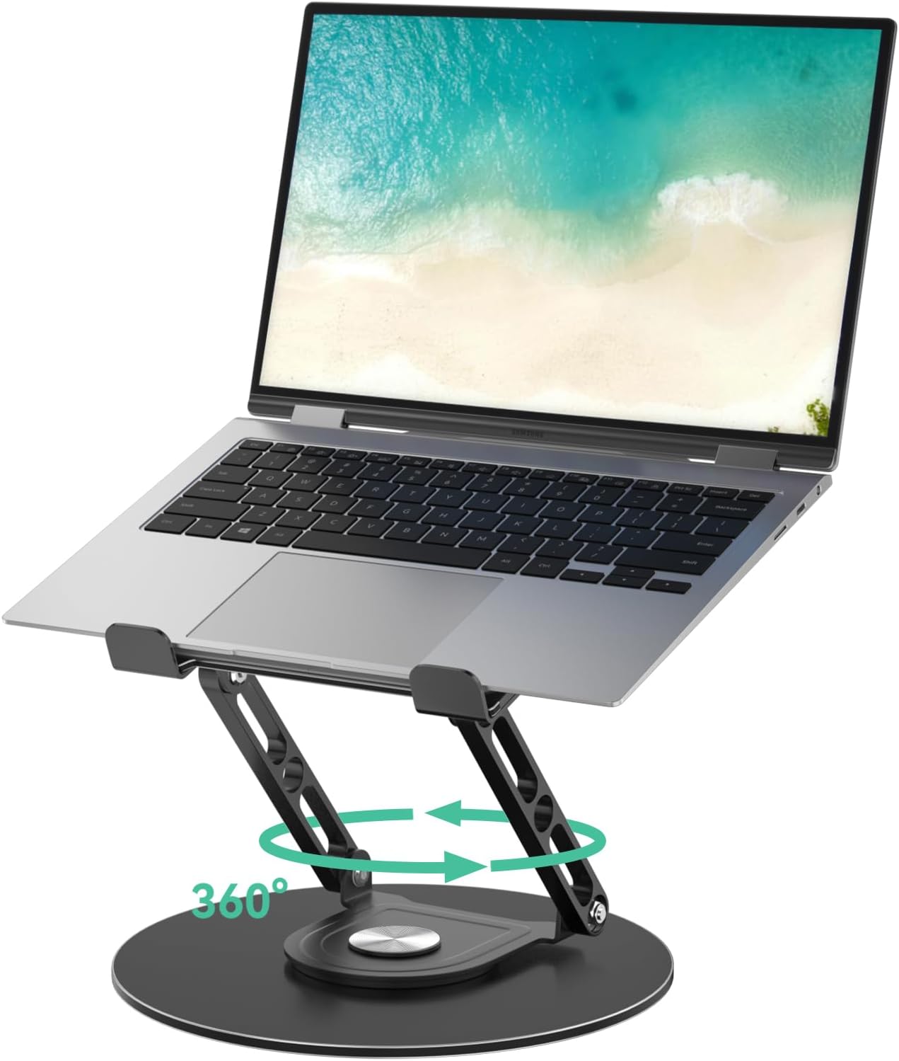 Laptop Stand for Desk Adjustable Computer Stand with 360 Rotating Base Ergonomic Laptop Riser Mount for Desk Foldable Protable Computer Desk Fits with MacBook Pro Air