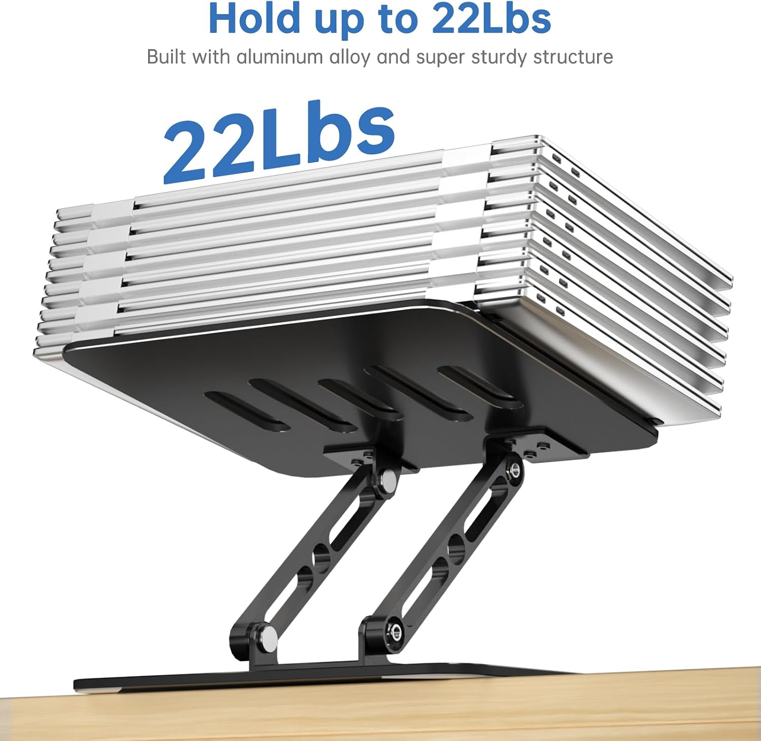 Laptop Stand for Desk Adjustable Computer Stand with 360 Rotating Base Ergonomic Laptop Riser Mount for Desk Foldable Protable Computer Desk Fits with MacBook Pro Air