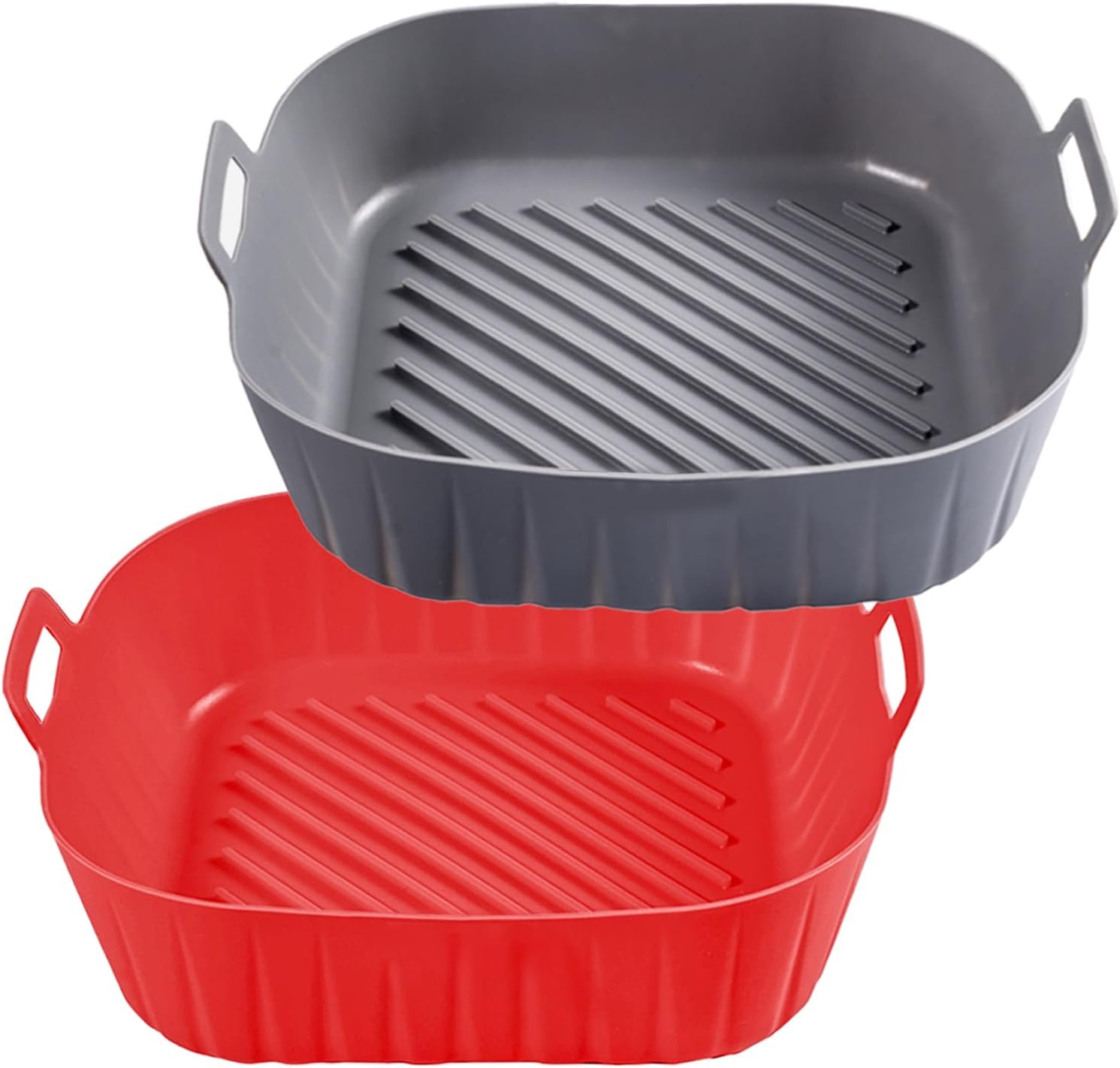 Golden Associate Silicone Liners Square for 8 to 8.5 In Air Fryer, 2 Pcs Non-stick Food-grade Reusable Silicone Pot Baking Tray Airfryer Accessories thumbnail 1