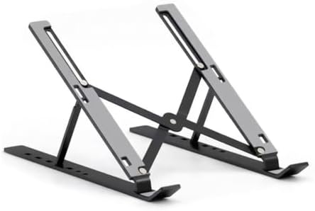 Laptop Stand for Desk, Height Adjustable Laptop Riser with Full Silicone Non-Slip Surface Portable Foldable Computer Stand for 10-16 Inch Ergonomic Notebook Cooling Holder Laptops 
