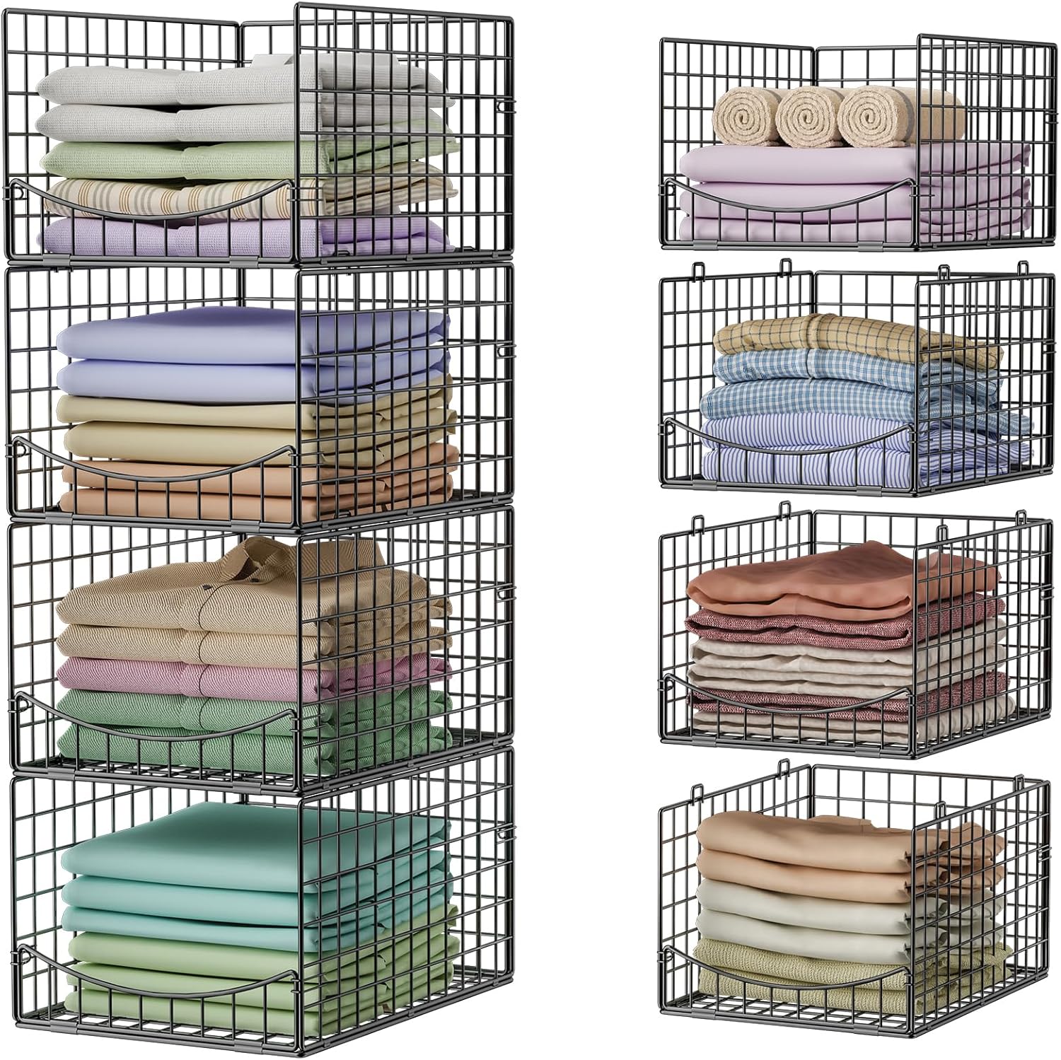 Organisateur de placard empilable Hongtamoya, 4 niveaux