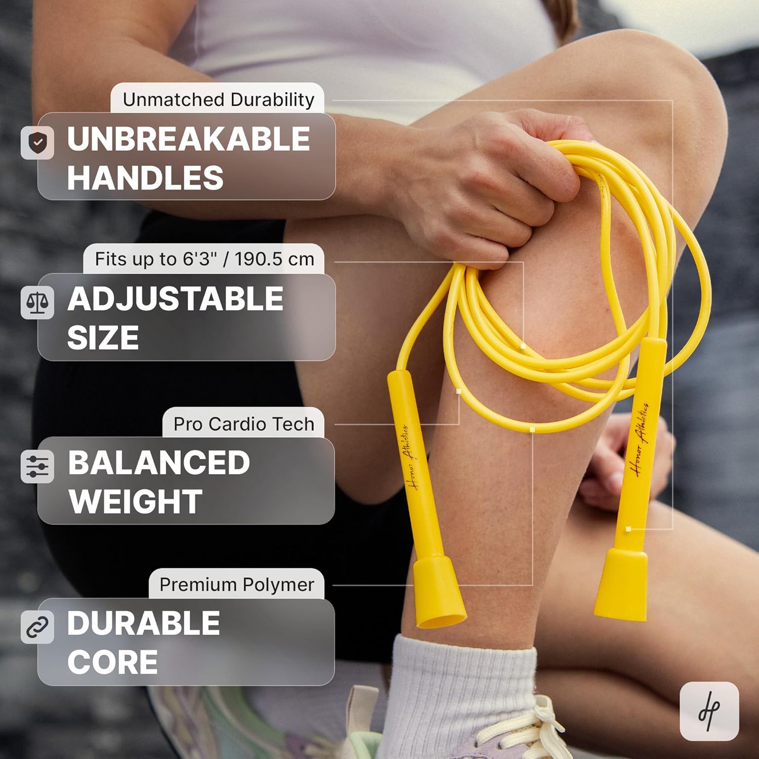 HONOR ATHLETICS Speed Rope, Skipping Rope - Best for Double Under, Boxing, MMA, Cardio Fitness Training Condition - Jump Rope