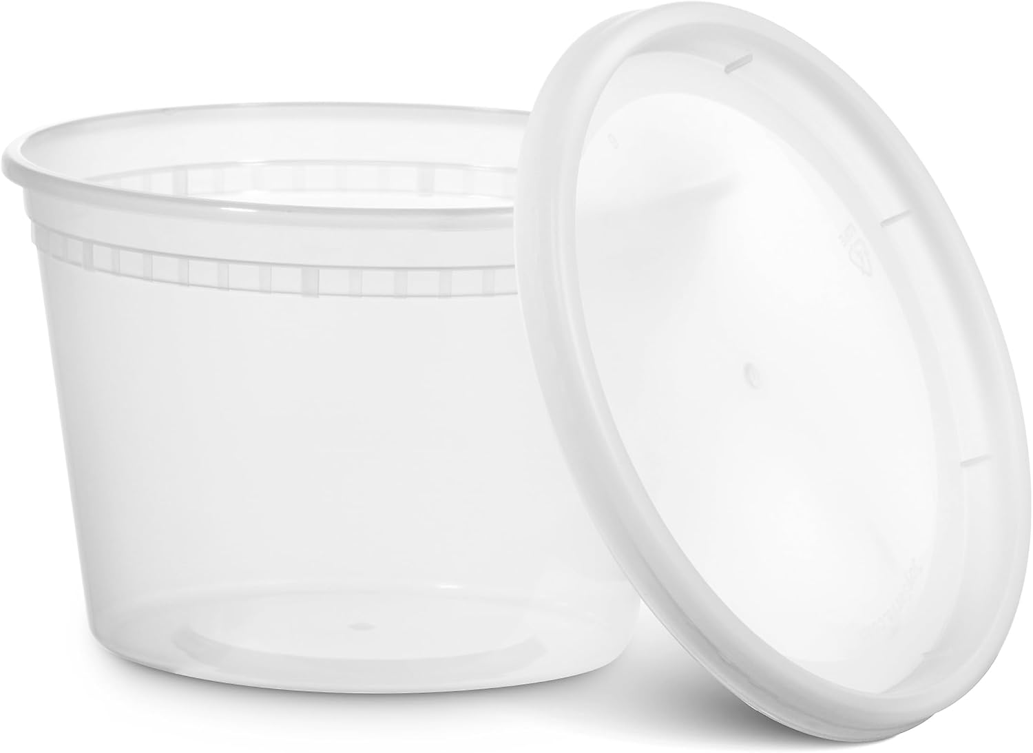 16 Oz Deli Food Containers with Lids - (36 Sets) Airtight Food Storage Takeout Meal Prep Containers To Go with 36 Lids, BPA-Free, Dishwasher, Microwave Safe thumbnail 4
