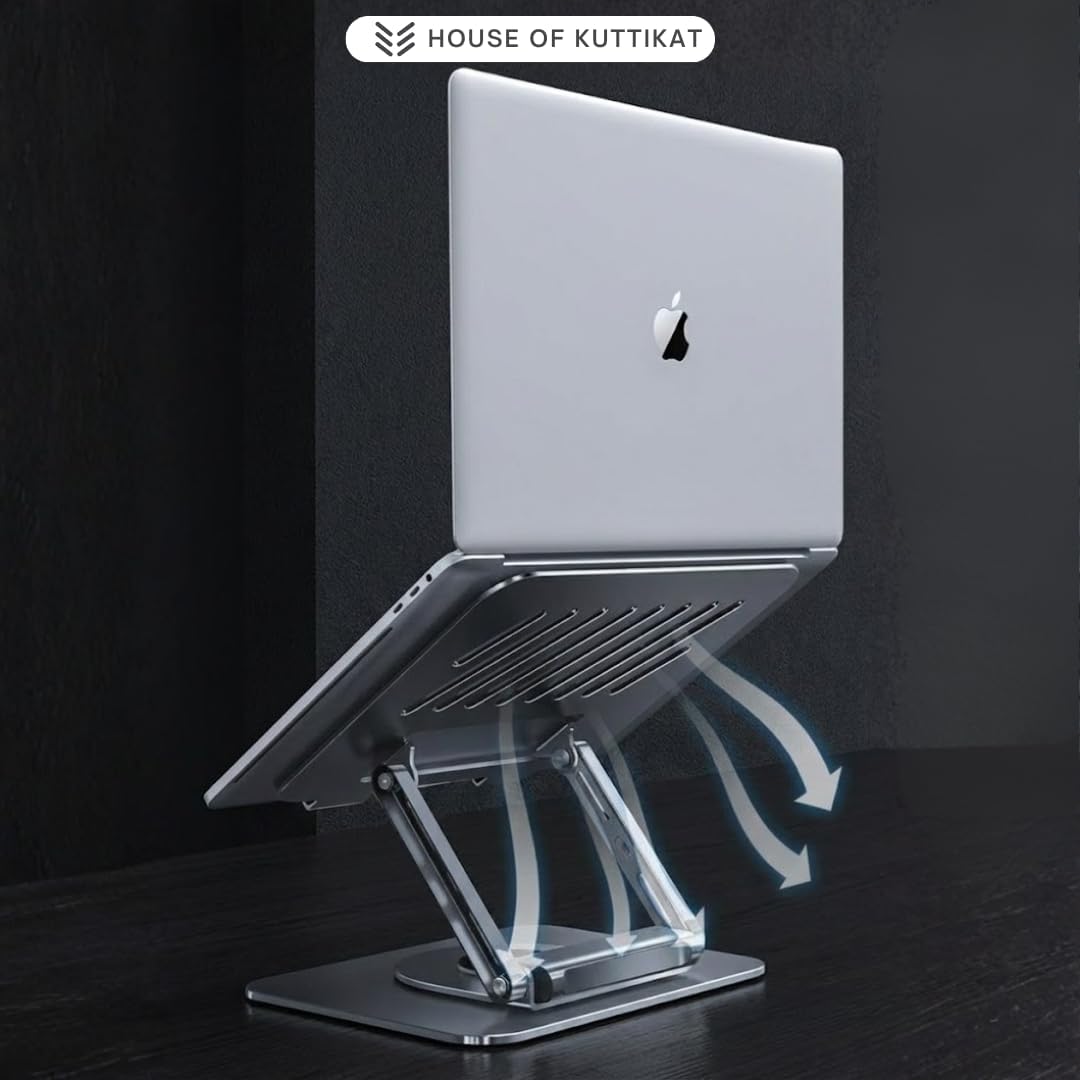 Laptop Stand – Canadian Brand | Ergonomic | 360° Rotation Laptop Stand with USB Hub – Adjustable Laptop Docking Stand for 10–17.3” Laptops