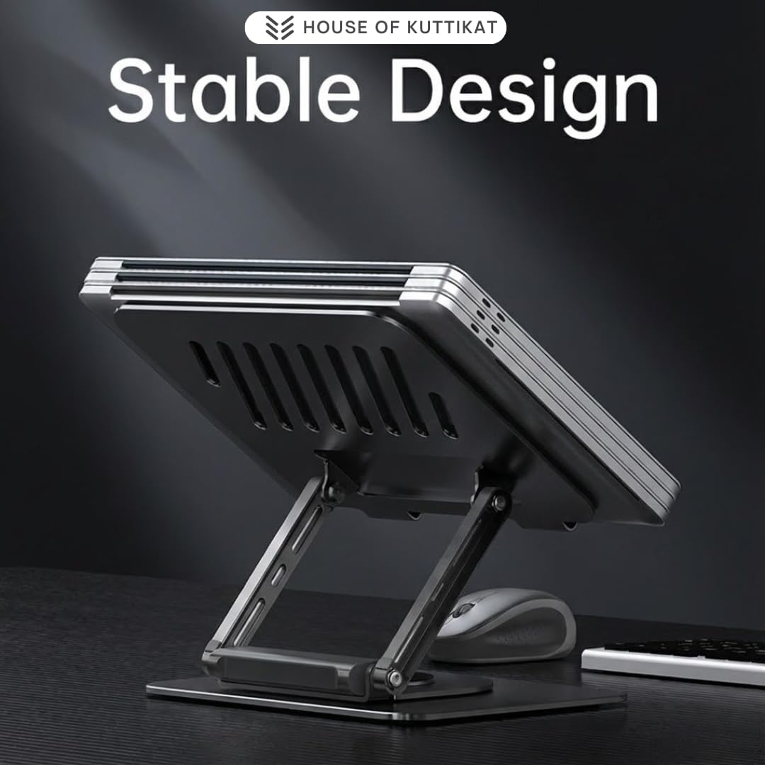 Laptop Stand – Canadian Brand | Ergonomic | 360° Rotation Laptop Stand with USB Hub – Adjustable Laptop Docking Stand for 10–17.3” Laptops