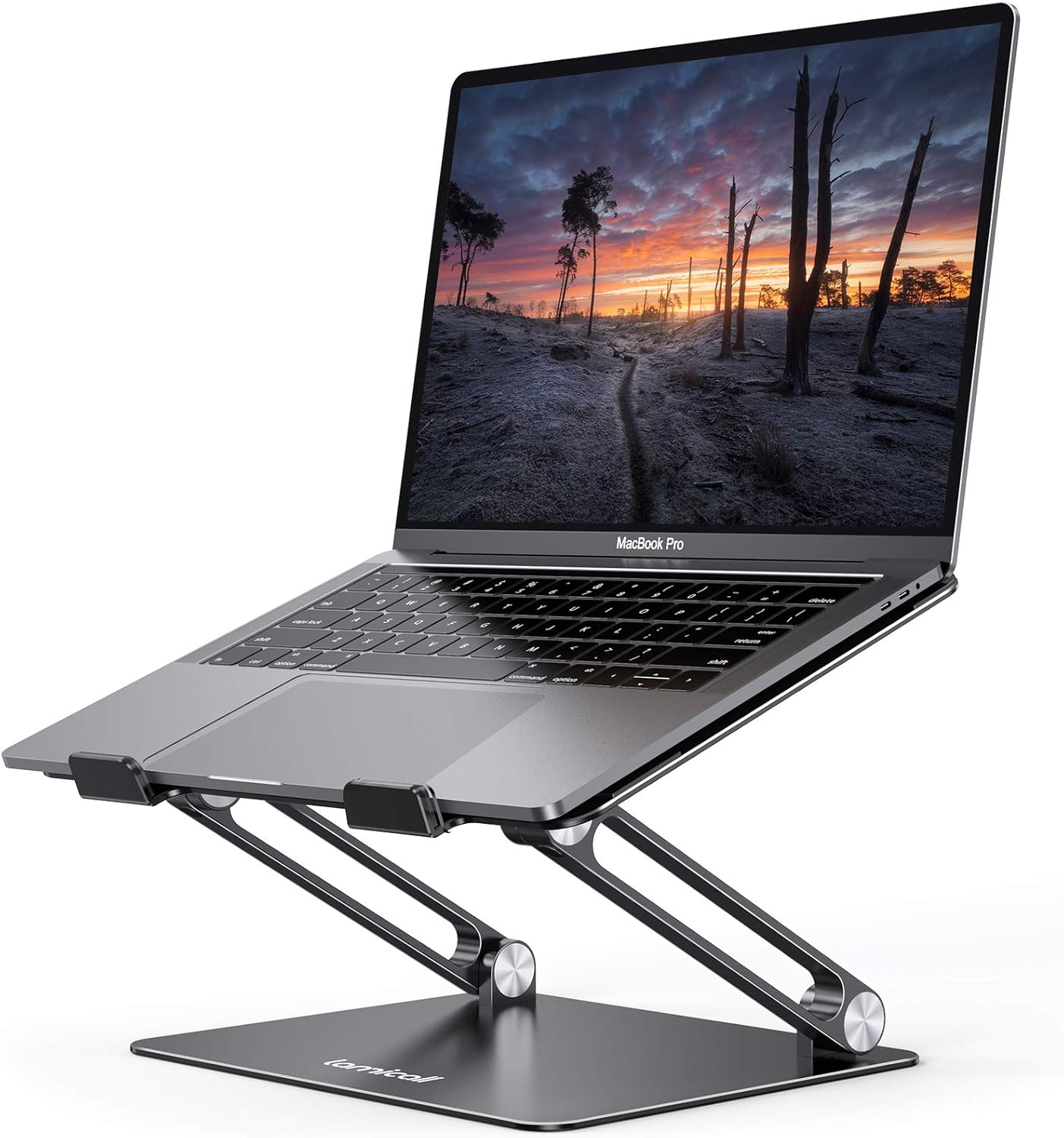 Lamicall Adjustable Laptop Stand, Portable Laptop Riser, Aluminum Laptop Stand for Desk Foldable, Ergonomic Computer Notebook Stand Holder for MacBook Air Pro, More 10-17.3" laptop thumbnail 1