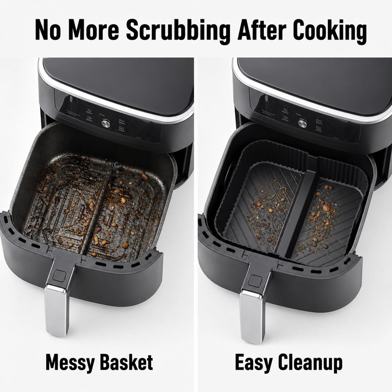 Air Fryer Silicone Liners for Ninja Foodi 11 Quart/Topzee11-QT Large XL MegaZone FlexBasket AD600CO for Ninja Foodi Flexdrawer AF500UK AF500UKCP,Air Fryer Accessories Reusable Sili thumbnail 4