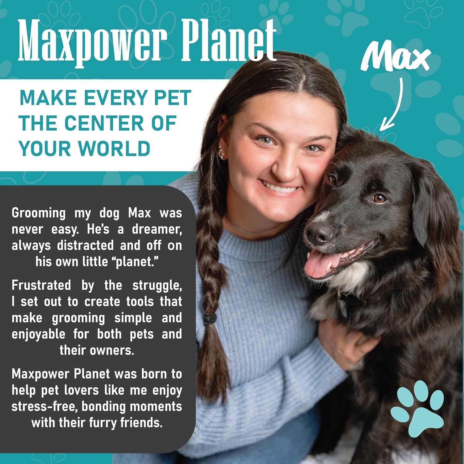 Brosse de toilettage Maxpower Planet pour animaux