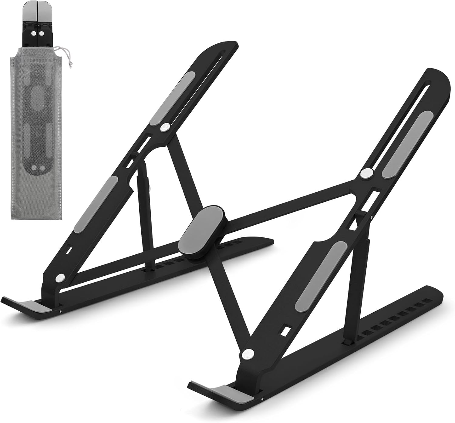 Laptop Stand for Desk, Ergonomic Computer Stand Laptop Holder 10 Angle Adjustable, Portable Laptop Stand Laptop Riser Compatible with All Laptops Efficient Cooling thumbnail 1