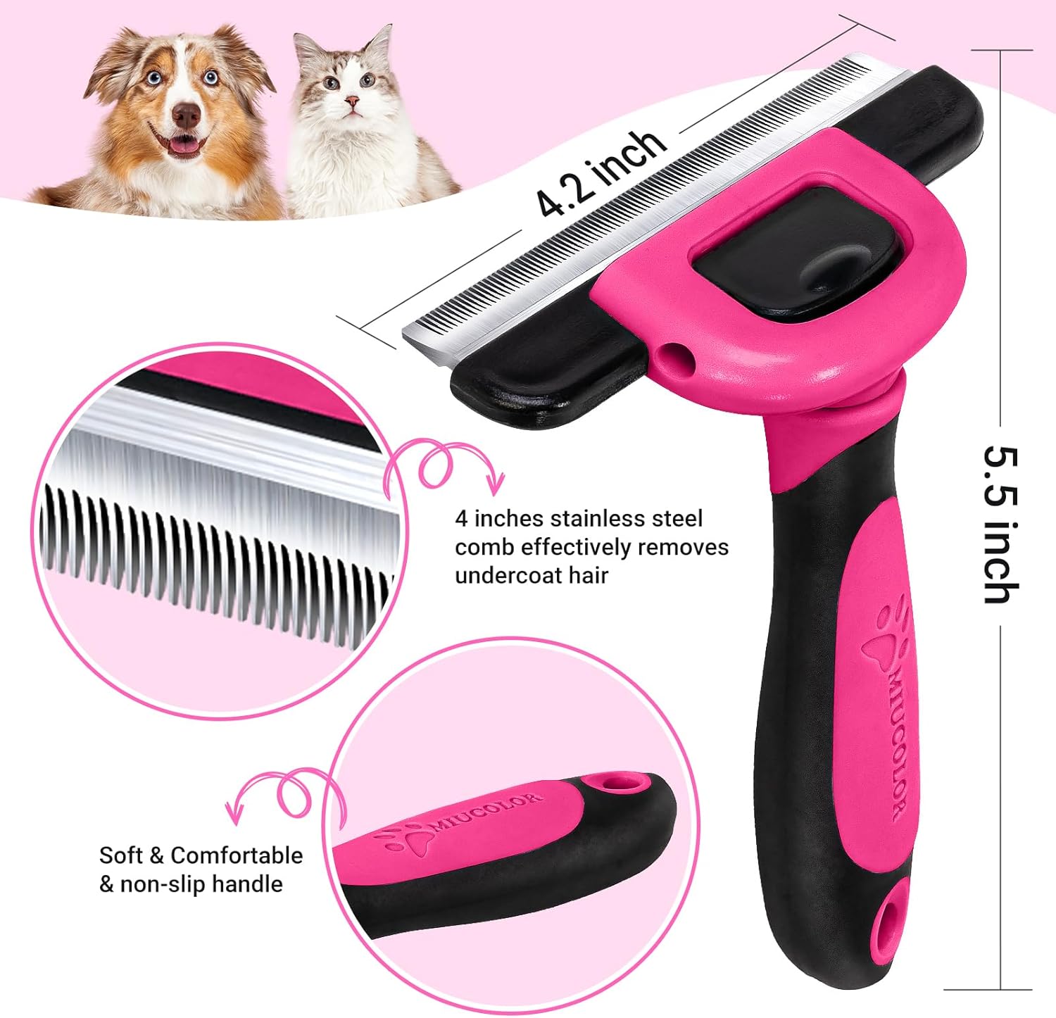Outil de toilettage MIU COLOR anti-mue