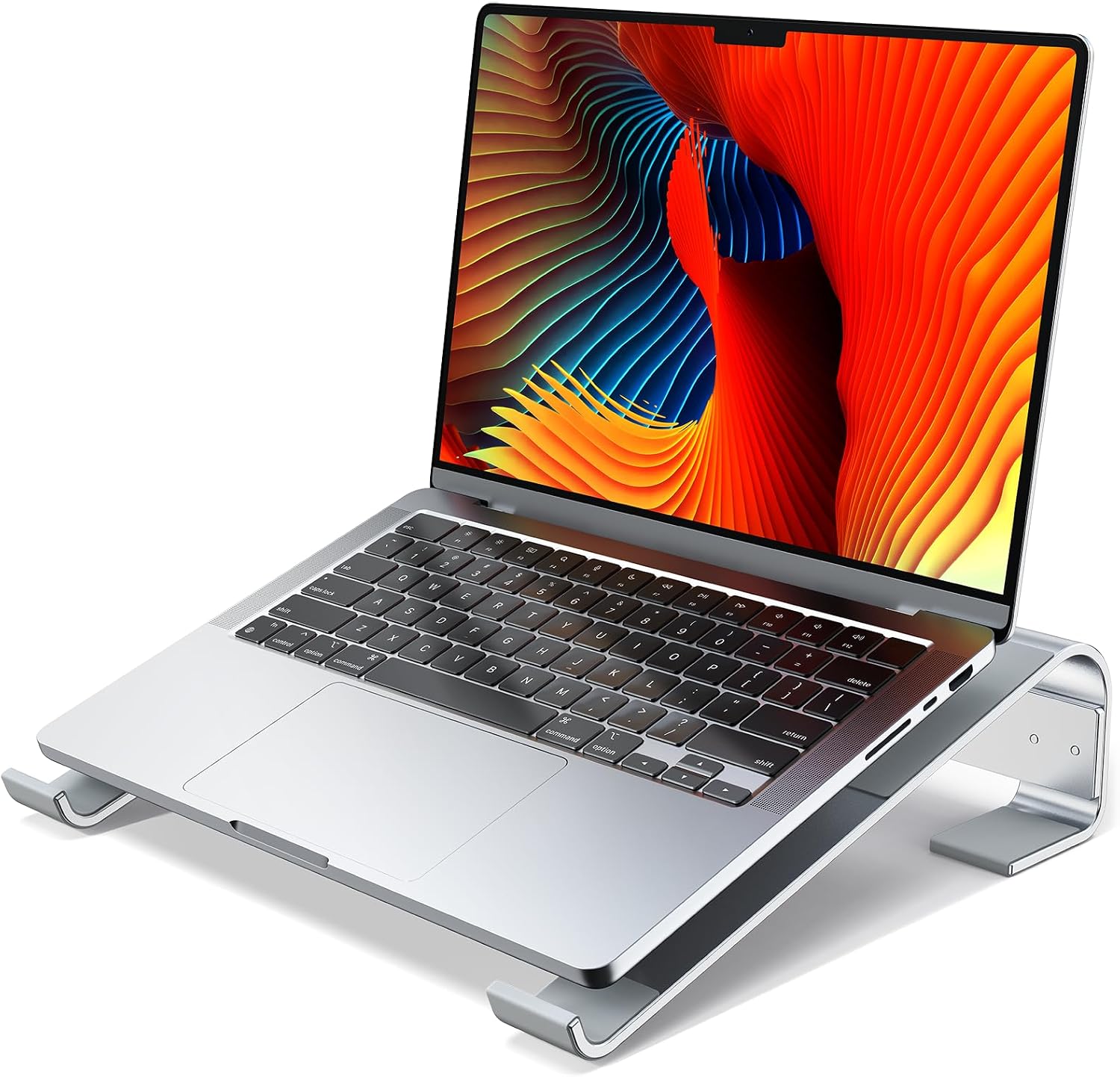 MOKURU Laptop Stand for Desk, Aluminum Laptop Riser, Ergonomic Computer Stand for Laptop, Laptop Cooling Stand Compatible with for MacBook Pro/Air, Dell, HP, Lenovo, 10-17.3'' thumbnail 1
