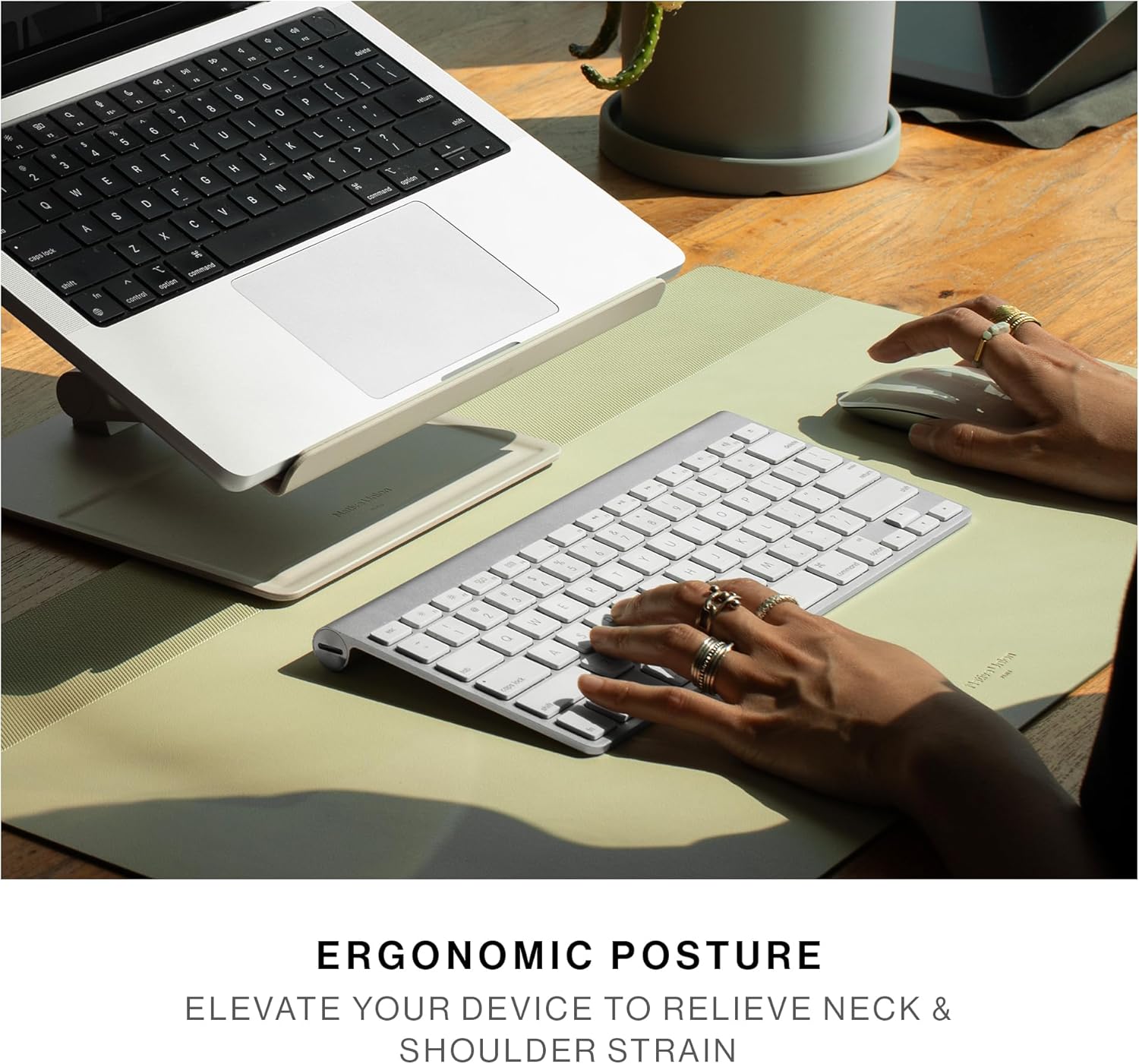 Native Union Desk Laptop Stand – Height Adjustable Ergonomic Computer Stand – Compatible with MacBook Air/Pro, iPad, Dell, HP, Lenovo, Microsoft Surface & Laptops & Tablets Up to 5 thumbnail 2