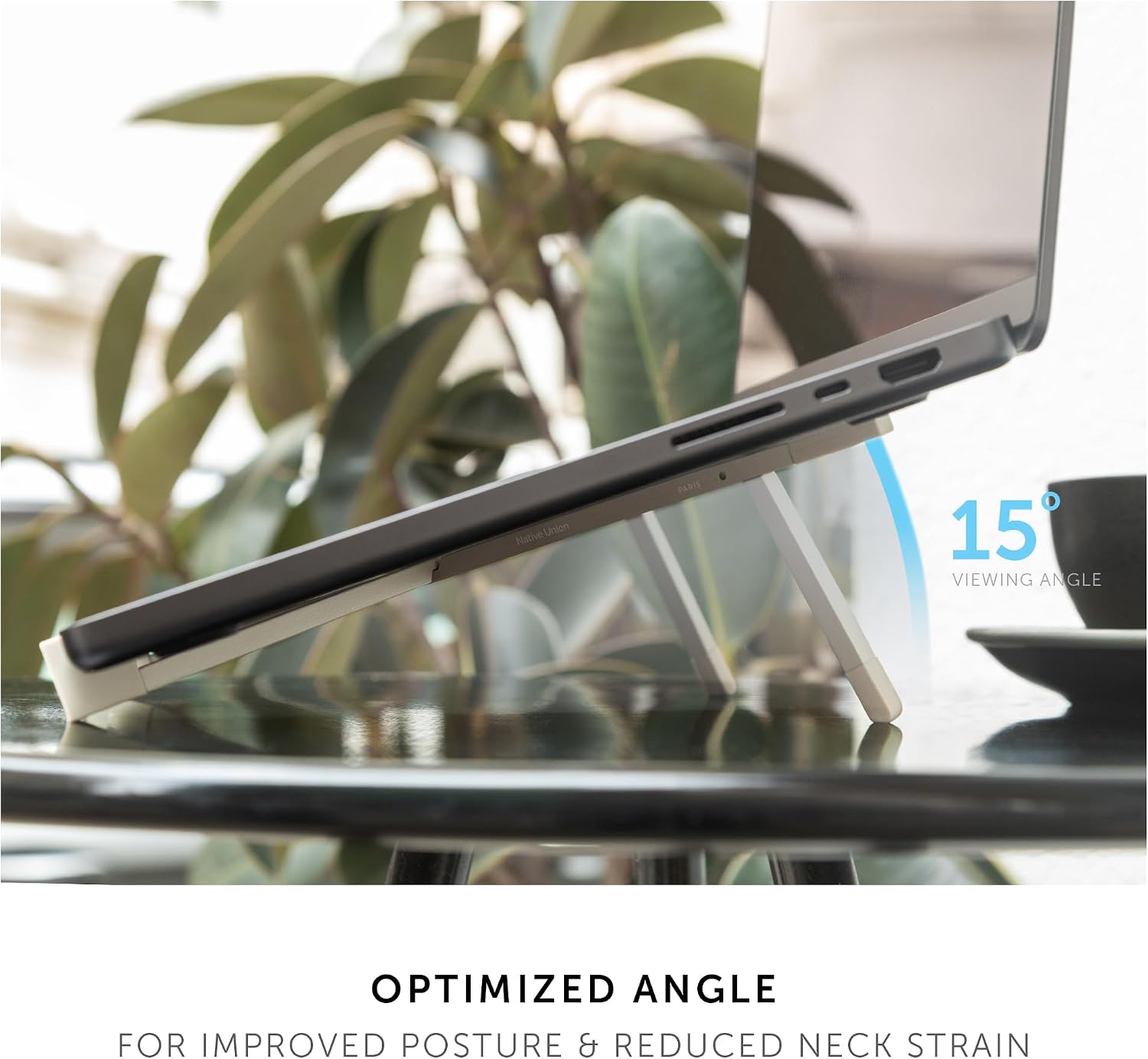 =Native Union Fold Laptop Stand – Ultra-Slim Foldable & Portable Laptop Stand – Ergonomic & Optimized Viewing Angle – for 13 to 16 Inch MacBooks & Laptops, 10 to 16 Inch iPads & Ta thumbnail 2