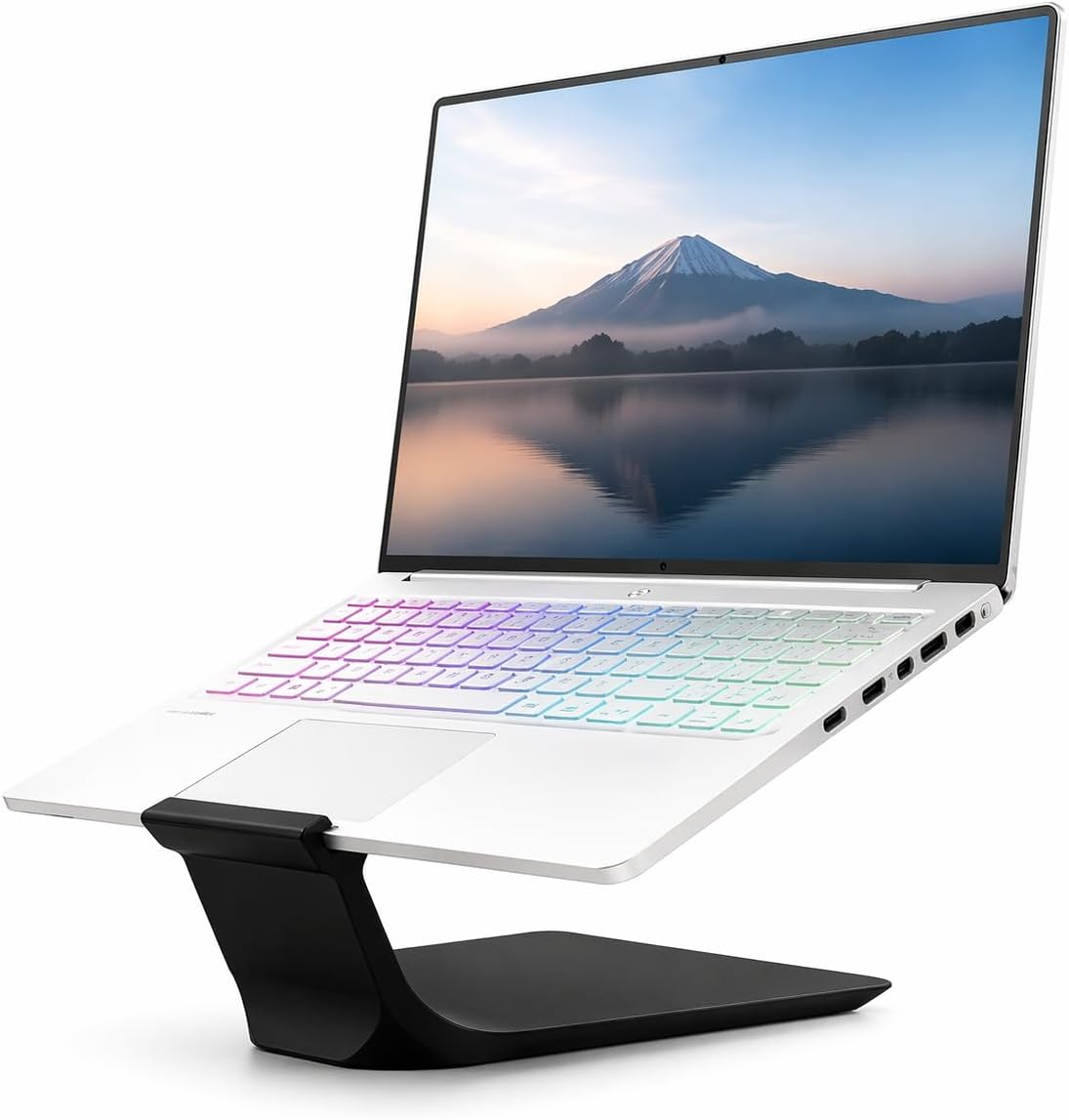 Laptop Stand for Desk – Ergonomic Laptop Riser, Improves Posture & Reduces Neck Pain, Stable No-Wobble Design, Cooling Airflow, Fits 10–17” Laptops, Office & Home Setup