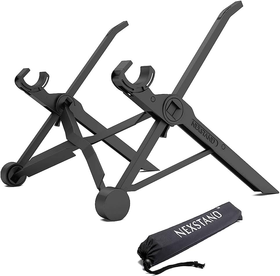 NEXSTAND K2 Laptop Stand for Desk, 8-Levels Adjustable Height Ergonomic Laptop Riser, Ventilated Computer Stand Holder Compatible with MacBook Air Pro, Dell, 10-17” Laptops thumbnail 1