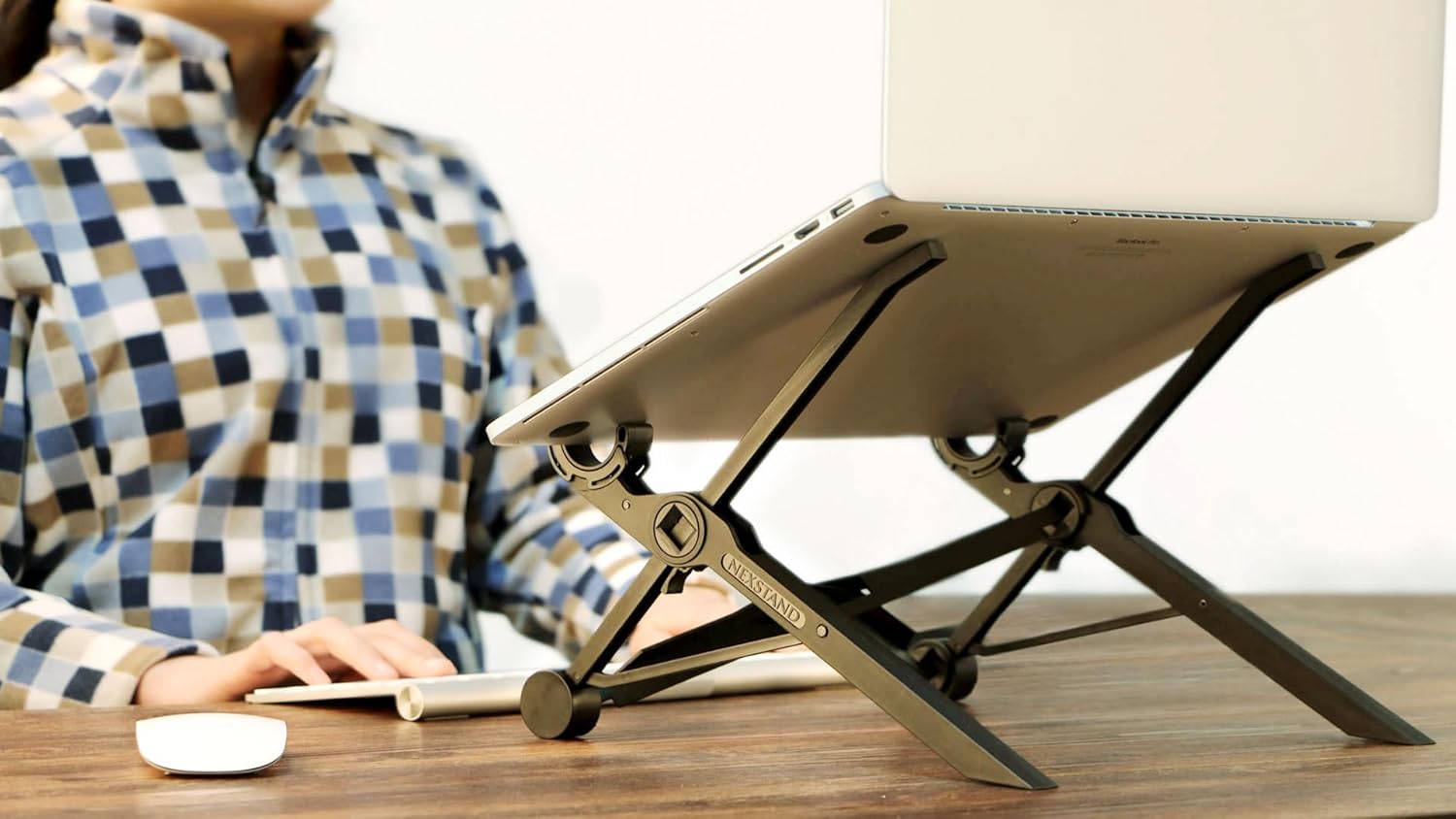 NEXSTAND K2 Laptop Stand for Desk, 8-Levels Adjustable Height Ergonomic Laptop Riser, Ventilated Computer Stand Holder Compatible with MacBook Air Pro, Dell, 10-17” Laptops thumbnail 3