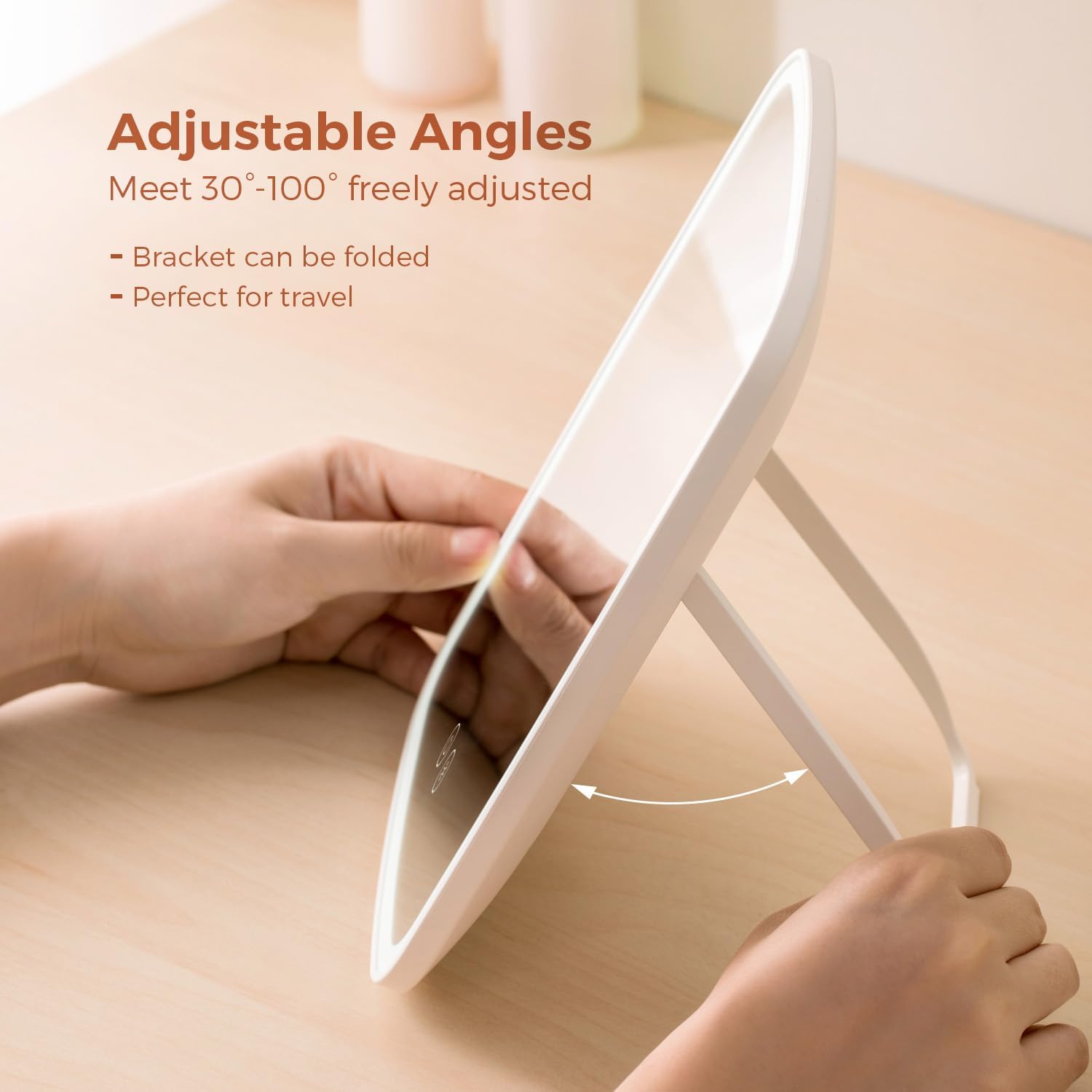 Miroir maquillage portable lumineux NEZZOE