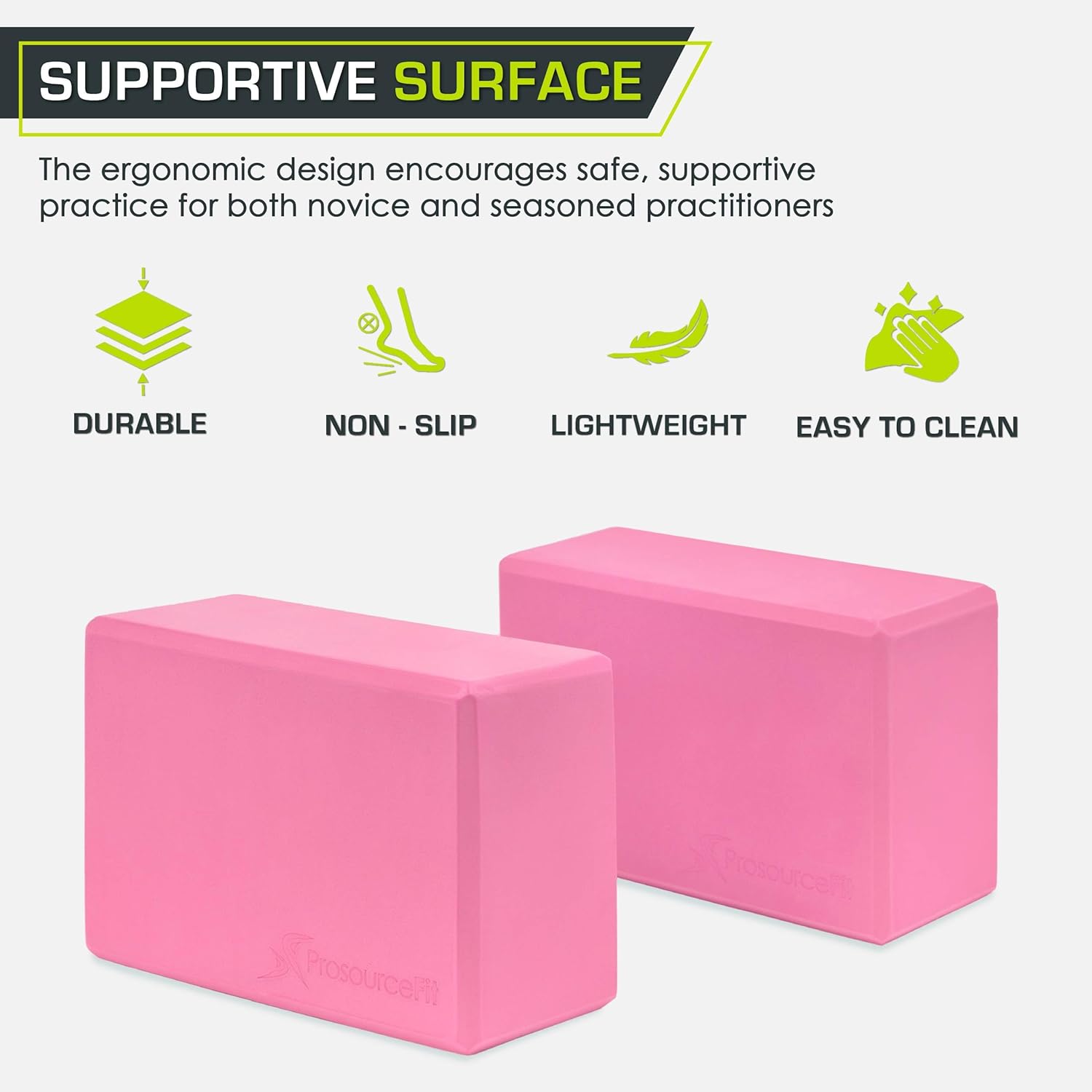 Blocs de yoga mousse ProsourceFit, lot de 2