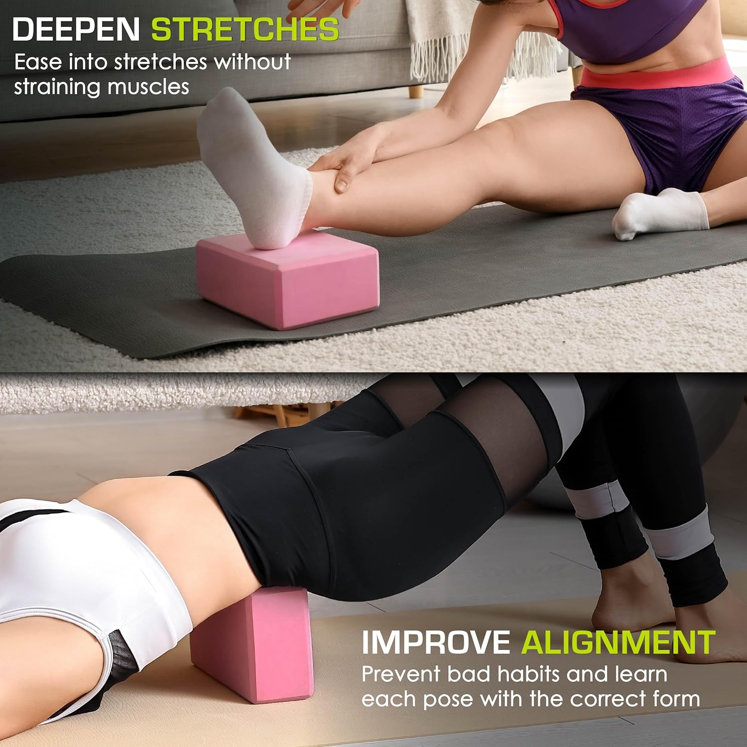 Blocs de yoga mousse ProsourceFit, lot de 2