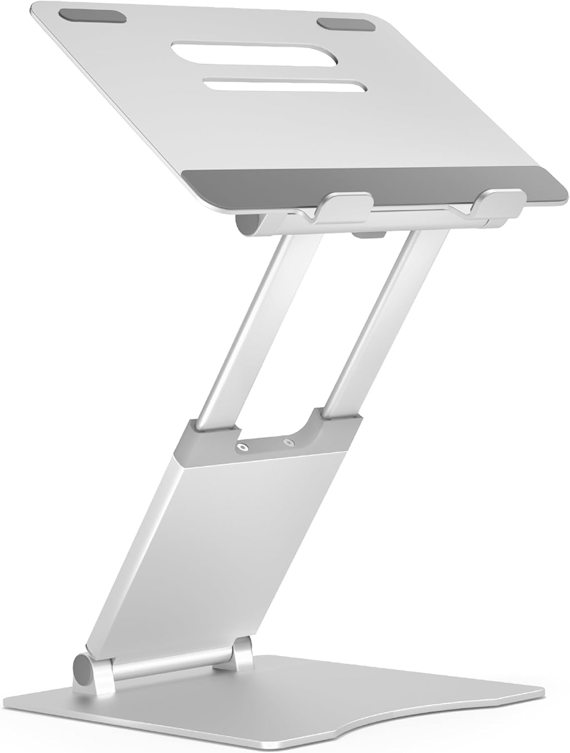 SHOPPINGALL Hight Adjustable and Foldable Laptop Stand, Ergonomic and Portable Aluminum Laptop and Tablets Riser for Desk, Fits All Laptops and Notebooks and Tablets up to 17 Inch 