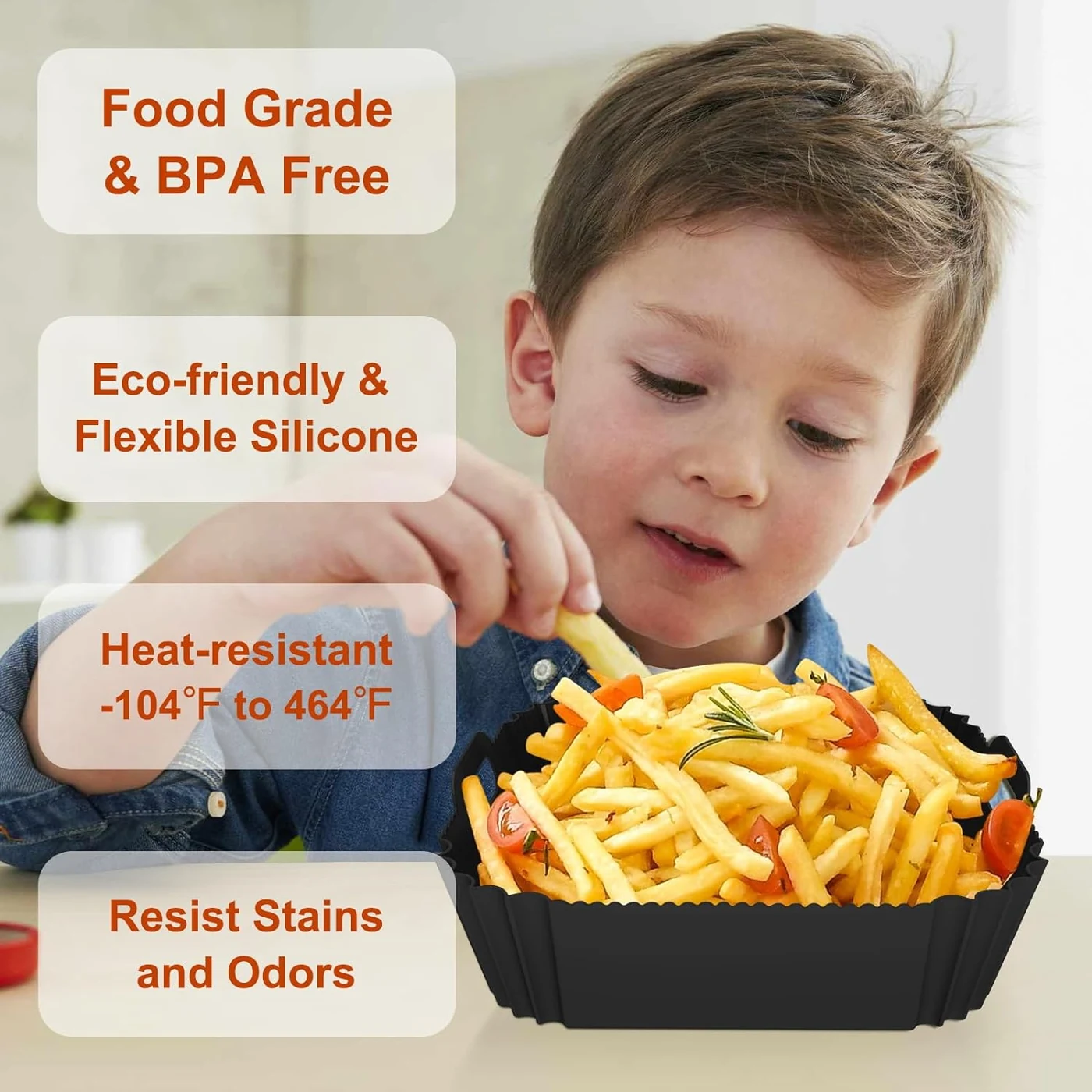 Liners silicone réutilisables pour air fryer