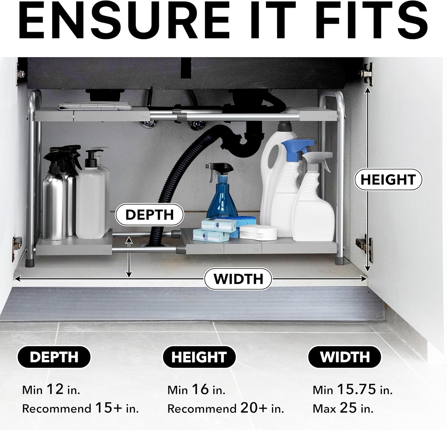 Étagère sous évier extensible Simple Houseware