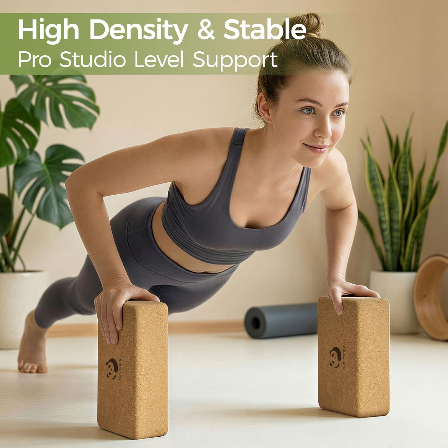 Blocs de yoga en liège Slim Panda