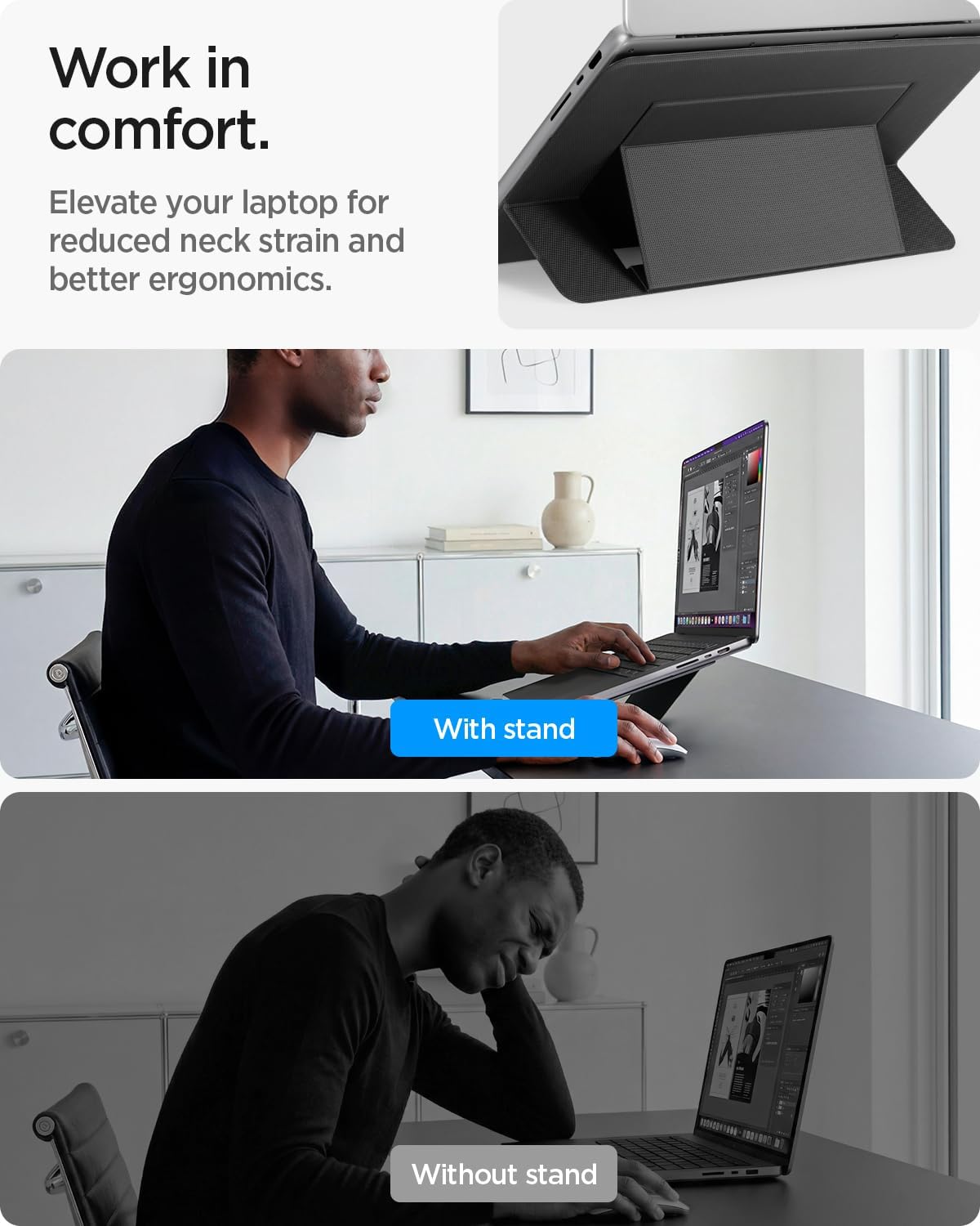 Spigen Slim Fold Portable Laptop Stand Foldable
