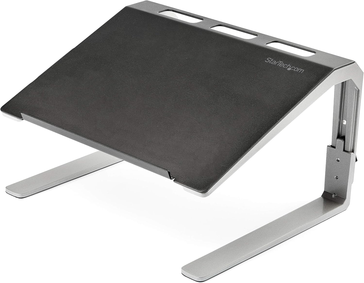 StarTech.com Adjustable Laptop Stand - Heavy Duty Steel & Aluminum - 3 Height Settings - Tilted - Ergonomic Laptop Riser for Desk (LTSTND) | Heavy Duty Steel & Aluminium, 3 Height  thumbnail 1