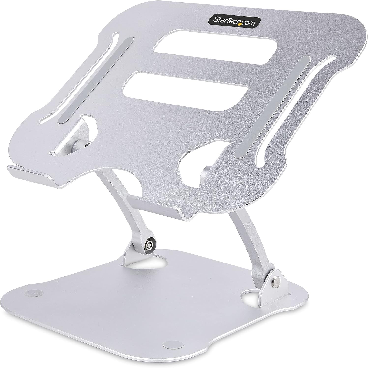 StarTech.com Laptop Stand for Desk, Ergonomic Laptop Stand Adjustable Height, Aluminum, Portable, Max. 22lb (10kg), Foldable Laptop Holder - Angled Notebook Computer Riser/Lift (AD thumbnail 1
