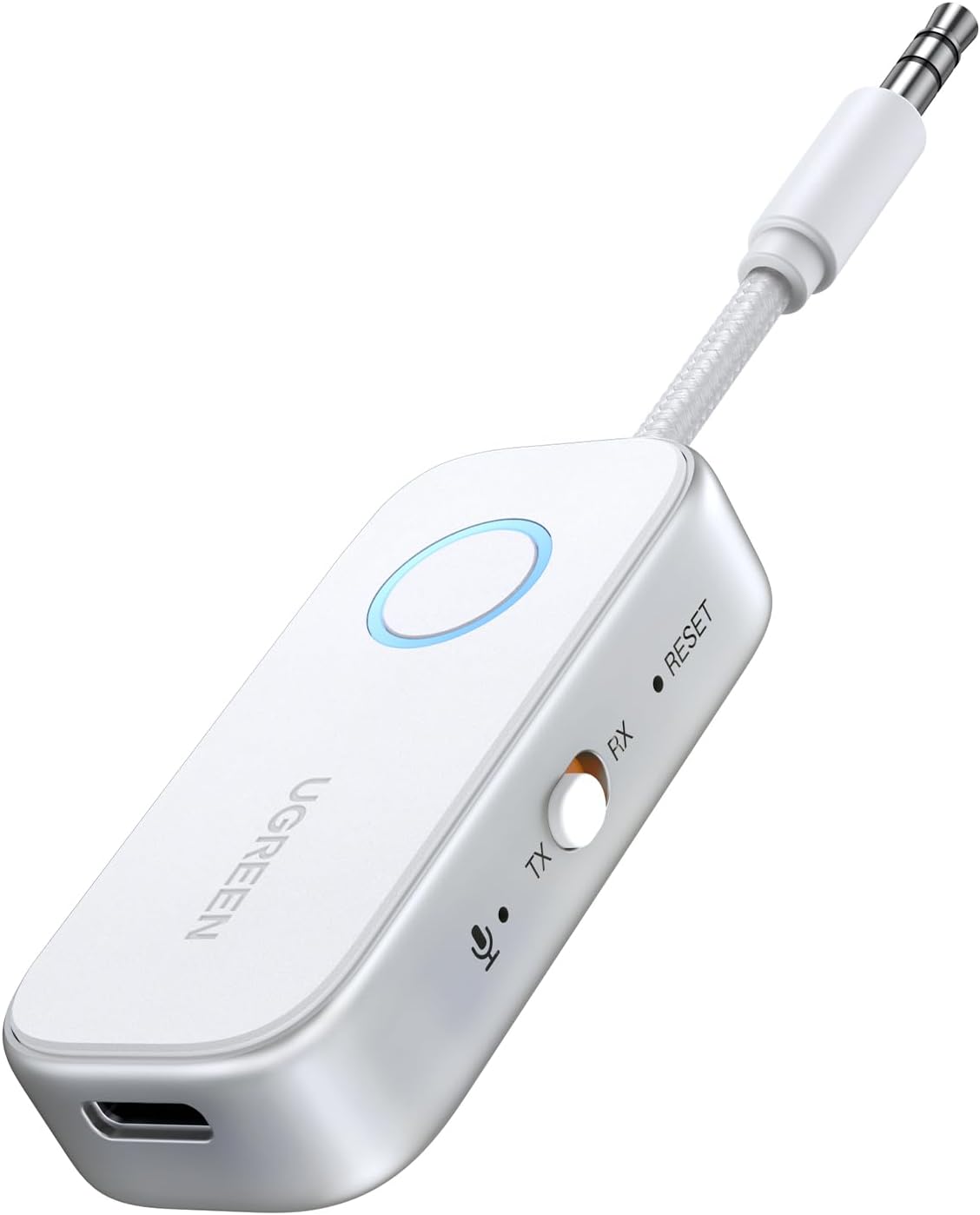 UGREEN 2 in 1 Bluetooth Transmitter and Receiver for Airplane Bleutooth 5.4 Audio Adapter with 3.5mm Aux Jack Compatible with Car, TV, Stereo System, Bluetooth Audio Splitter for A