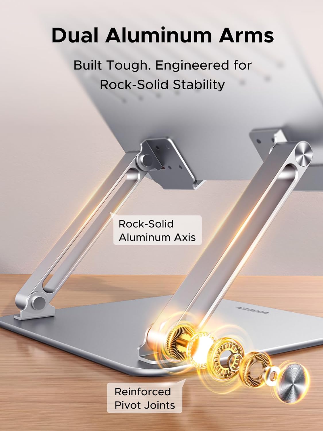 UGREEN Laptop Stand for Desk for MacBook Air Pro Adjustable 10-17.3''