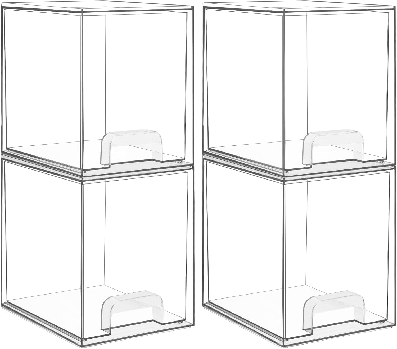 Tiroirs de rangement transparents empilables Vtopmart