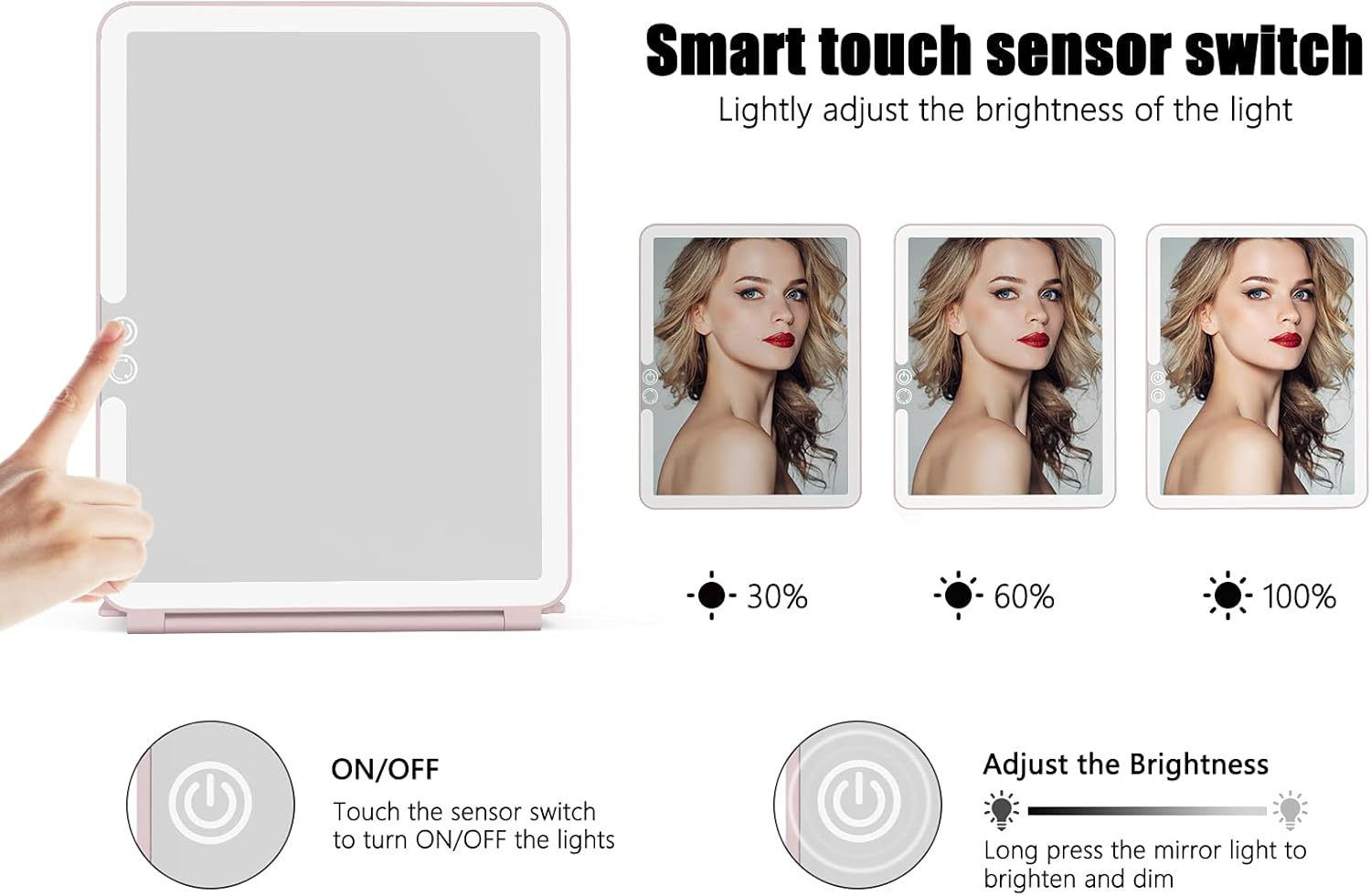 Miroir maquillage lumineux rechargeable WEILY thumbnail 5
